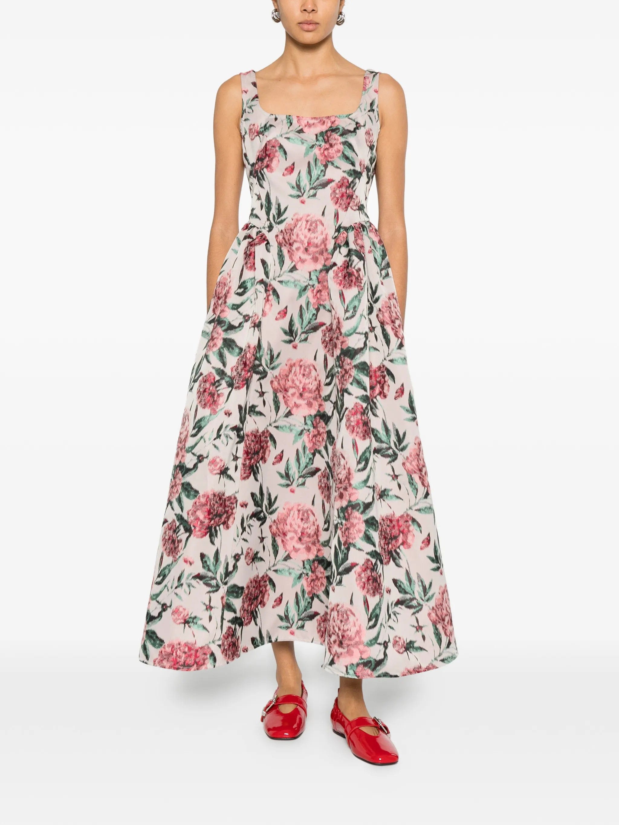 Marques'almeida floral midi dress