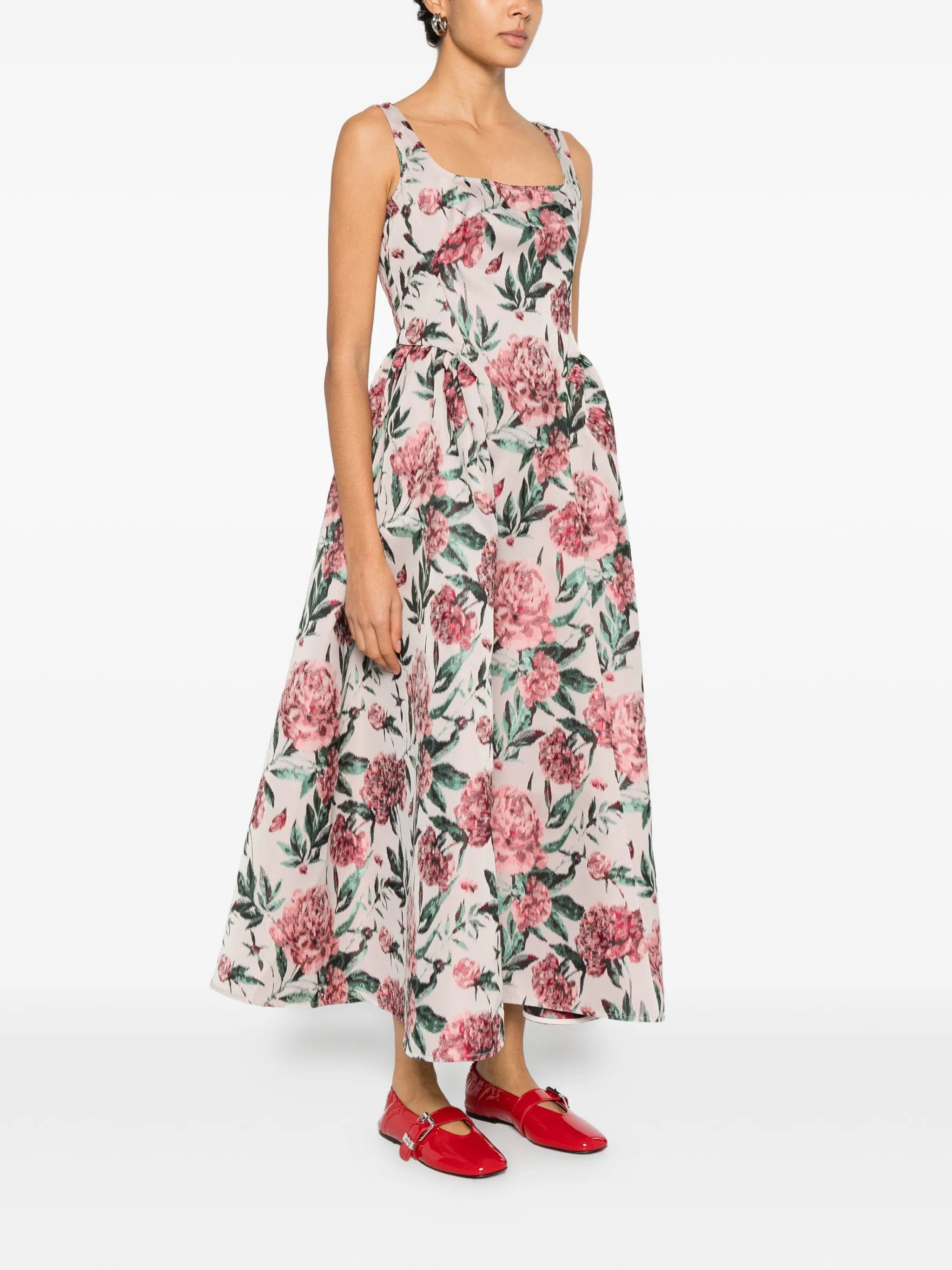 Marques'almeida floral midi dress