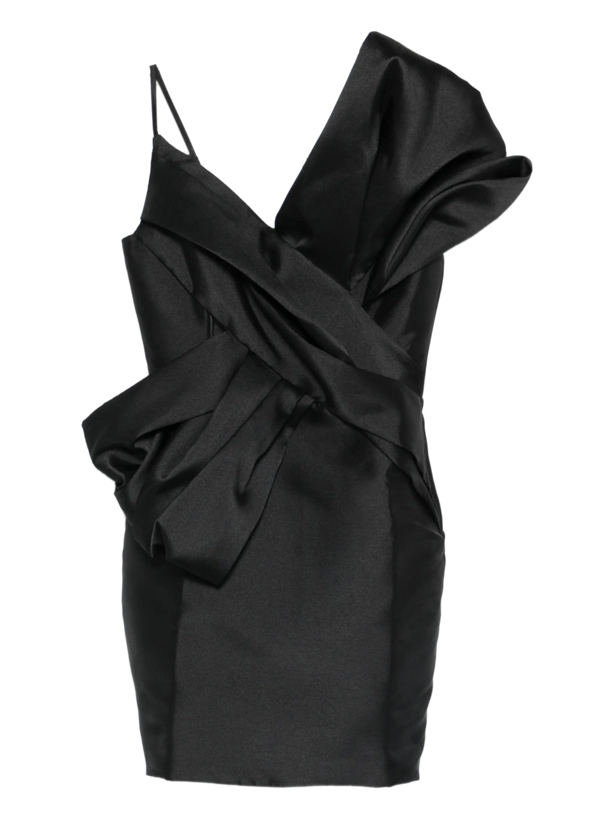 Marques'almeida bow V - neck mini dress