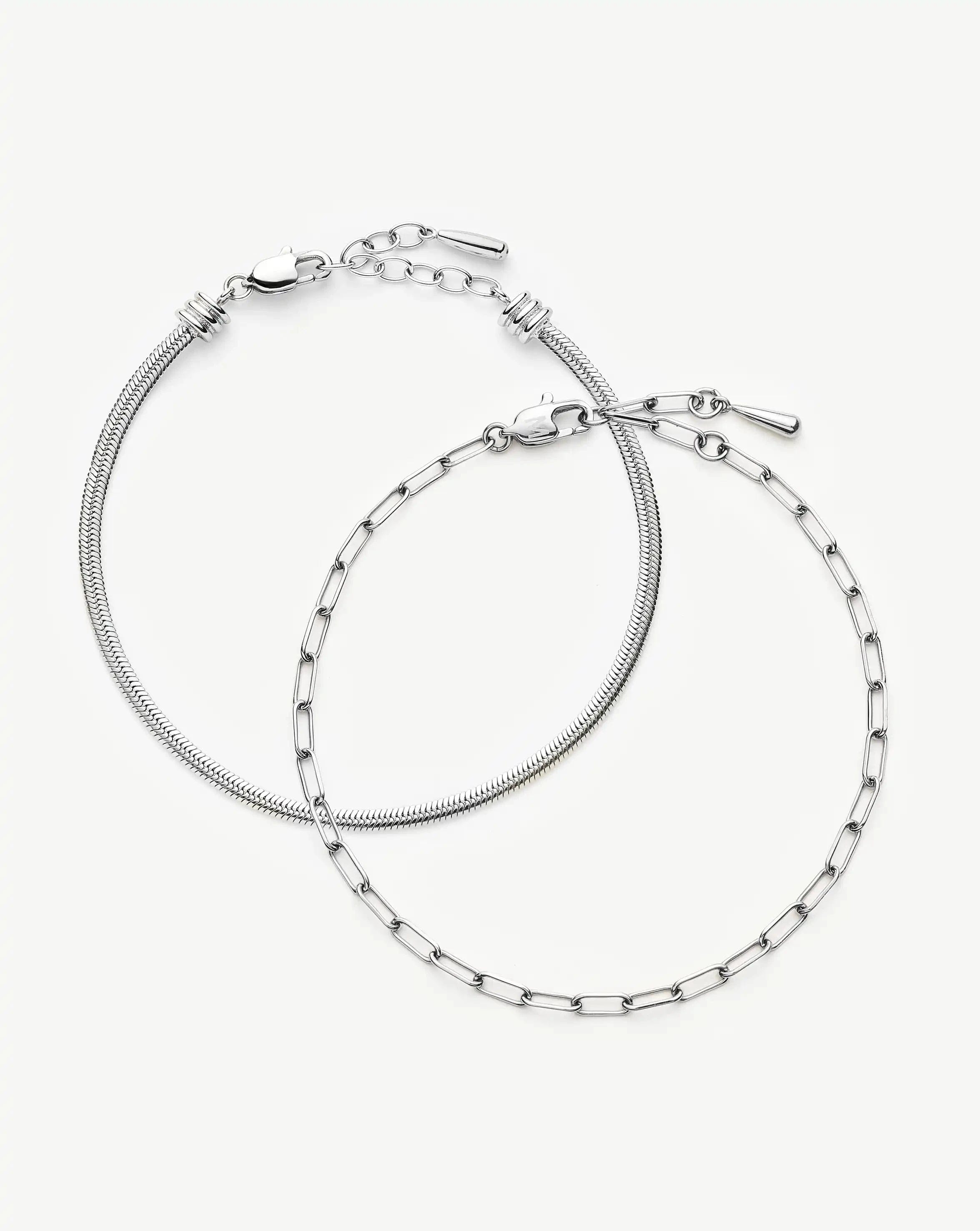 Missoma The Go - To Bracelet Set | Platinum Plated