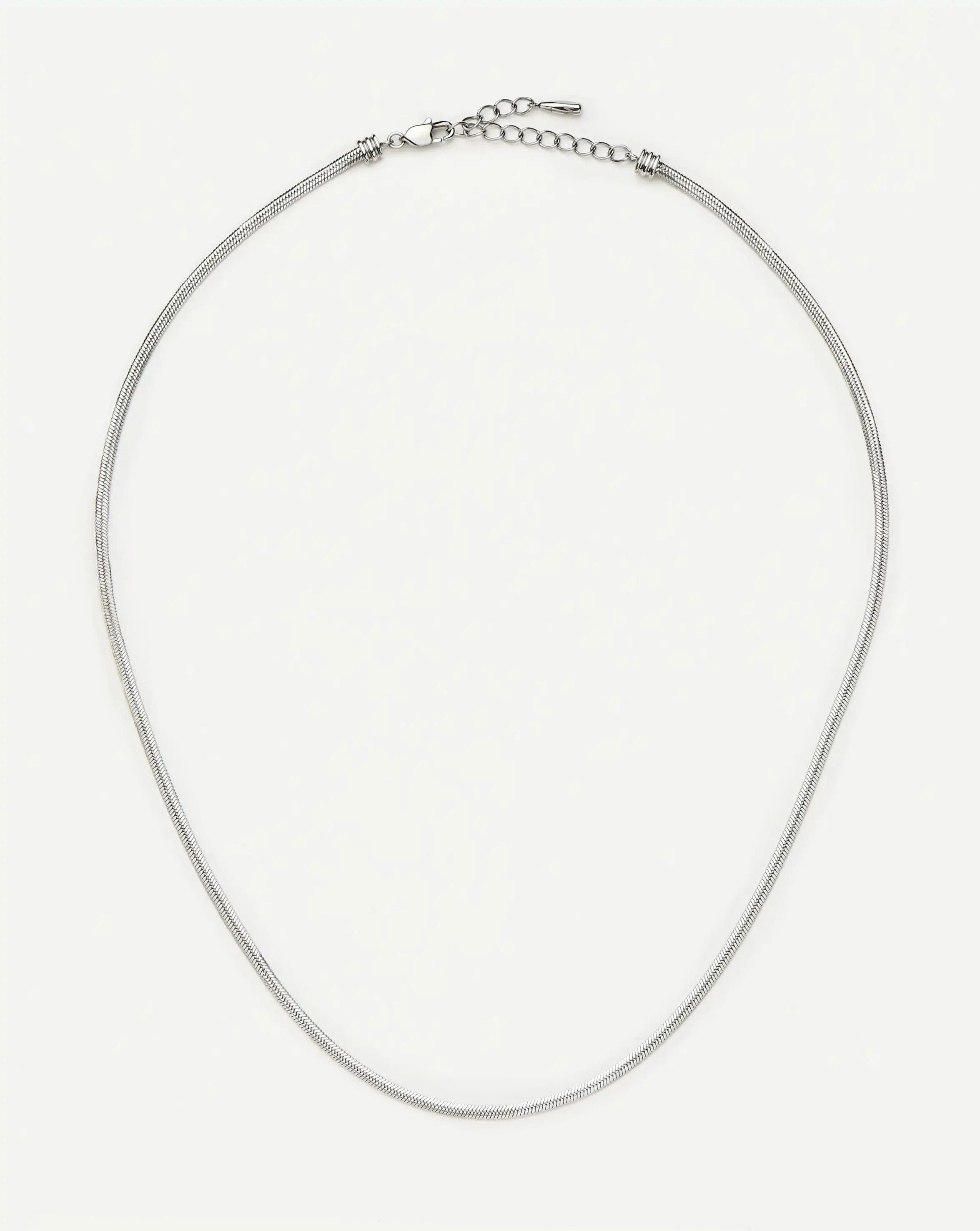 Missoma Thin Snake Chain Necklace | Silver Plated