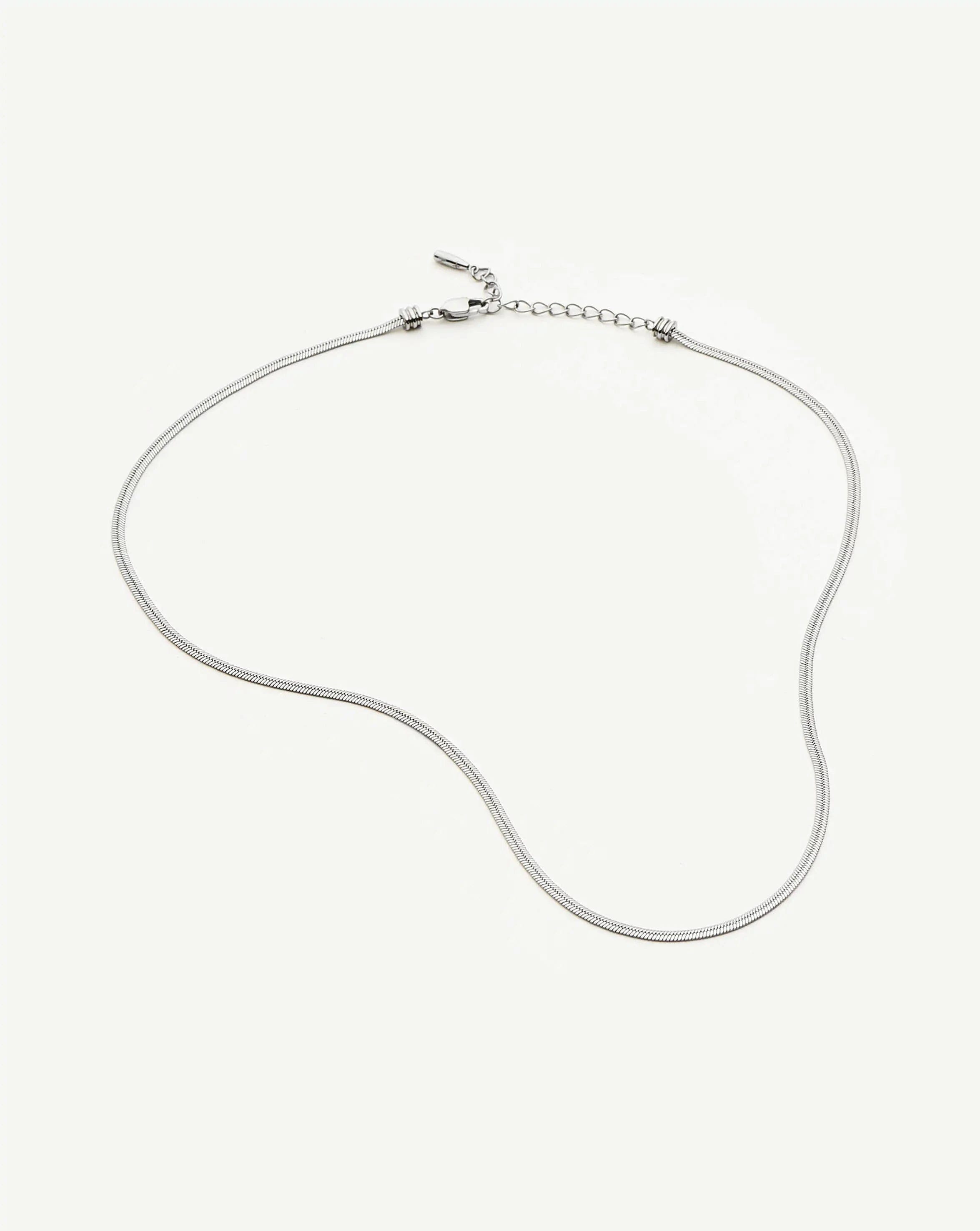 Missoma Thin Snake Chain Necklace | Silver Plated