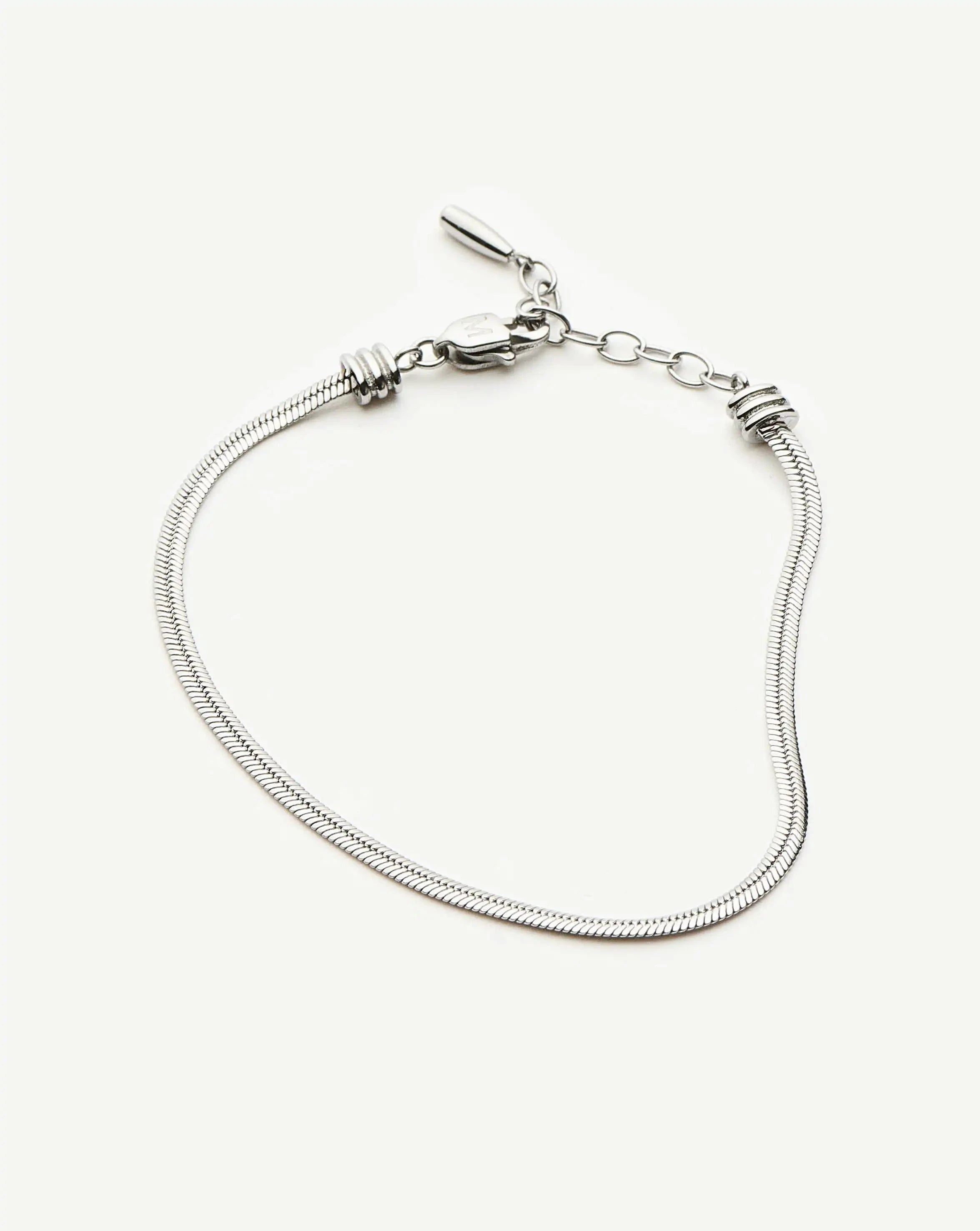 Missoma Thin Snake Chain Bracelet | Silver Plated