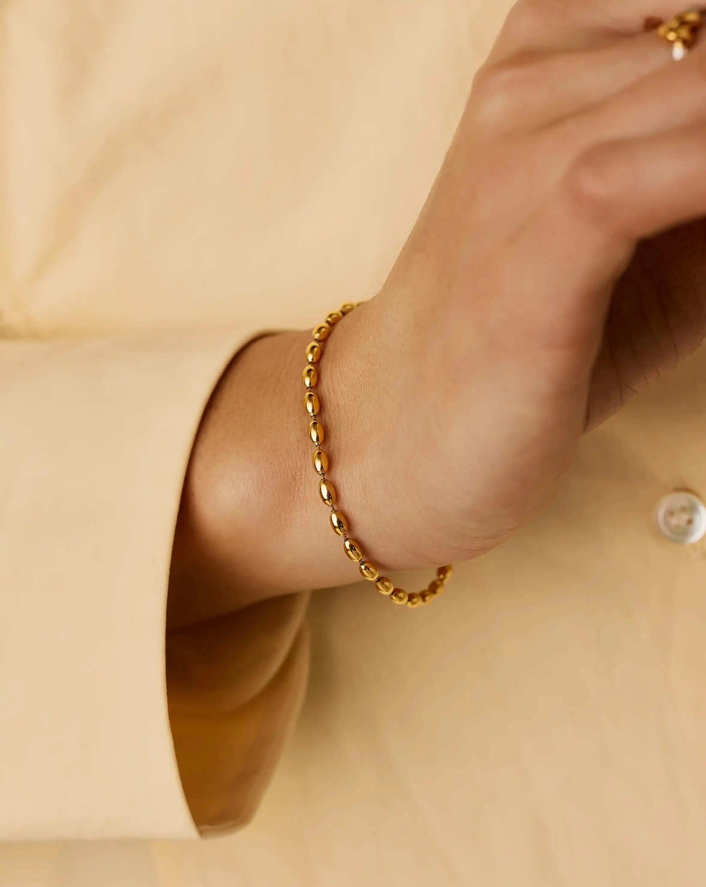 Missoma Molten Olive Chain Bracelet | 18ct Gold Plated