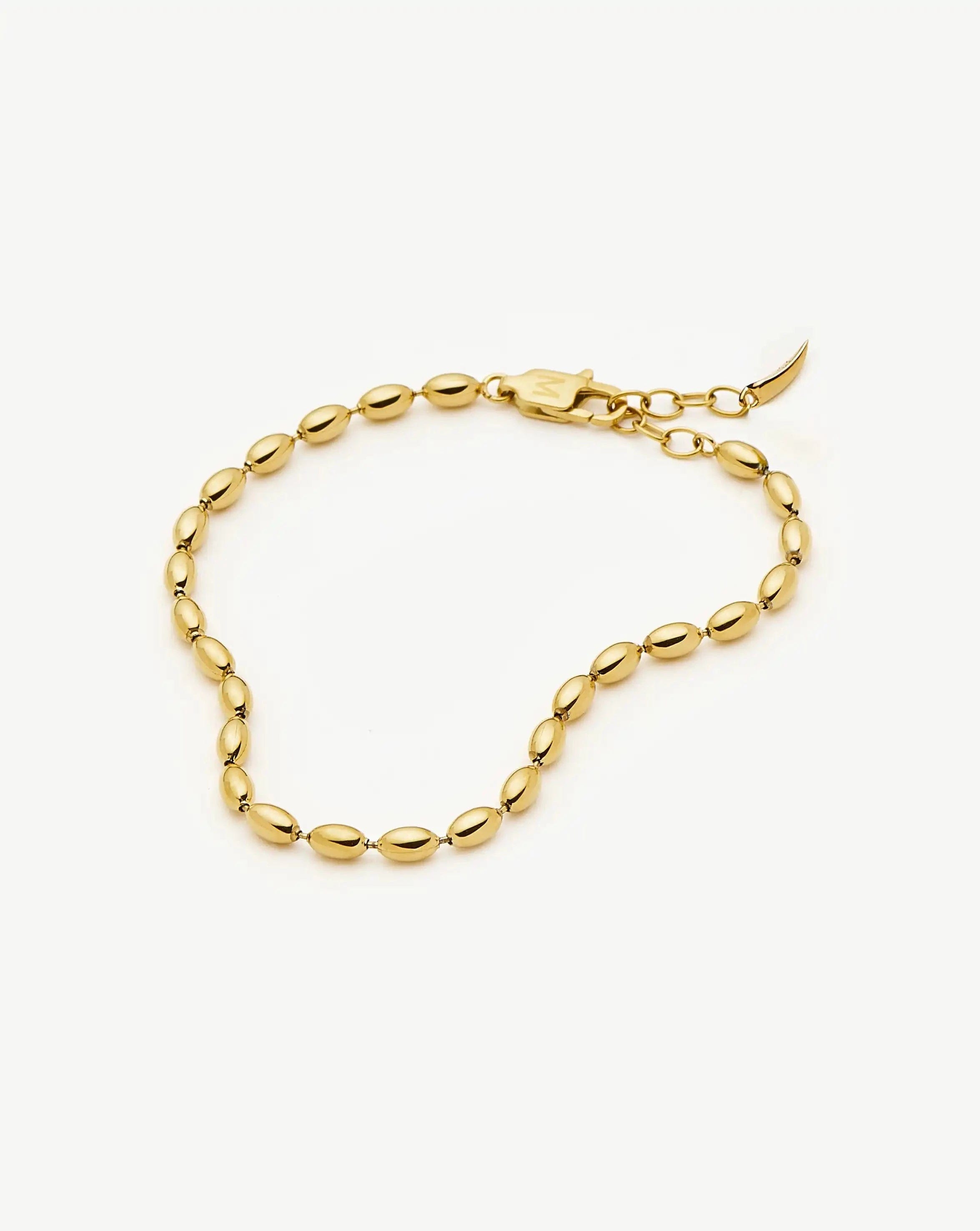 Missoma Molten Olive Chain Bracelet | 18ct Gold Plated