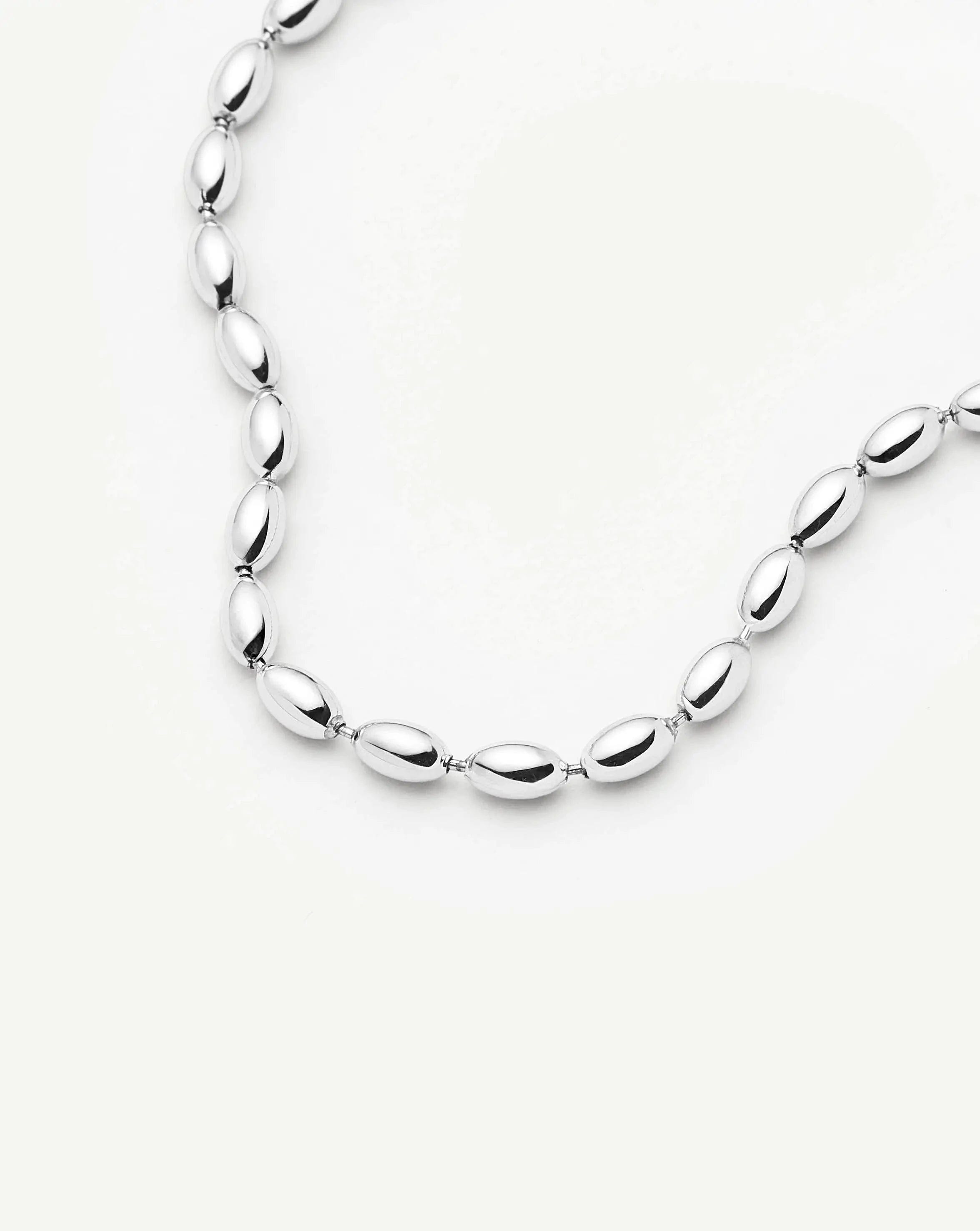 Missoma Molten Olive Chain Bracelet | Silver Plated