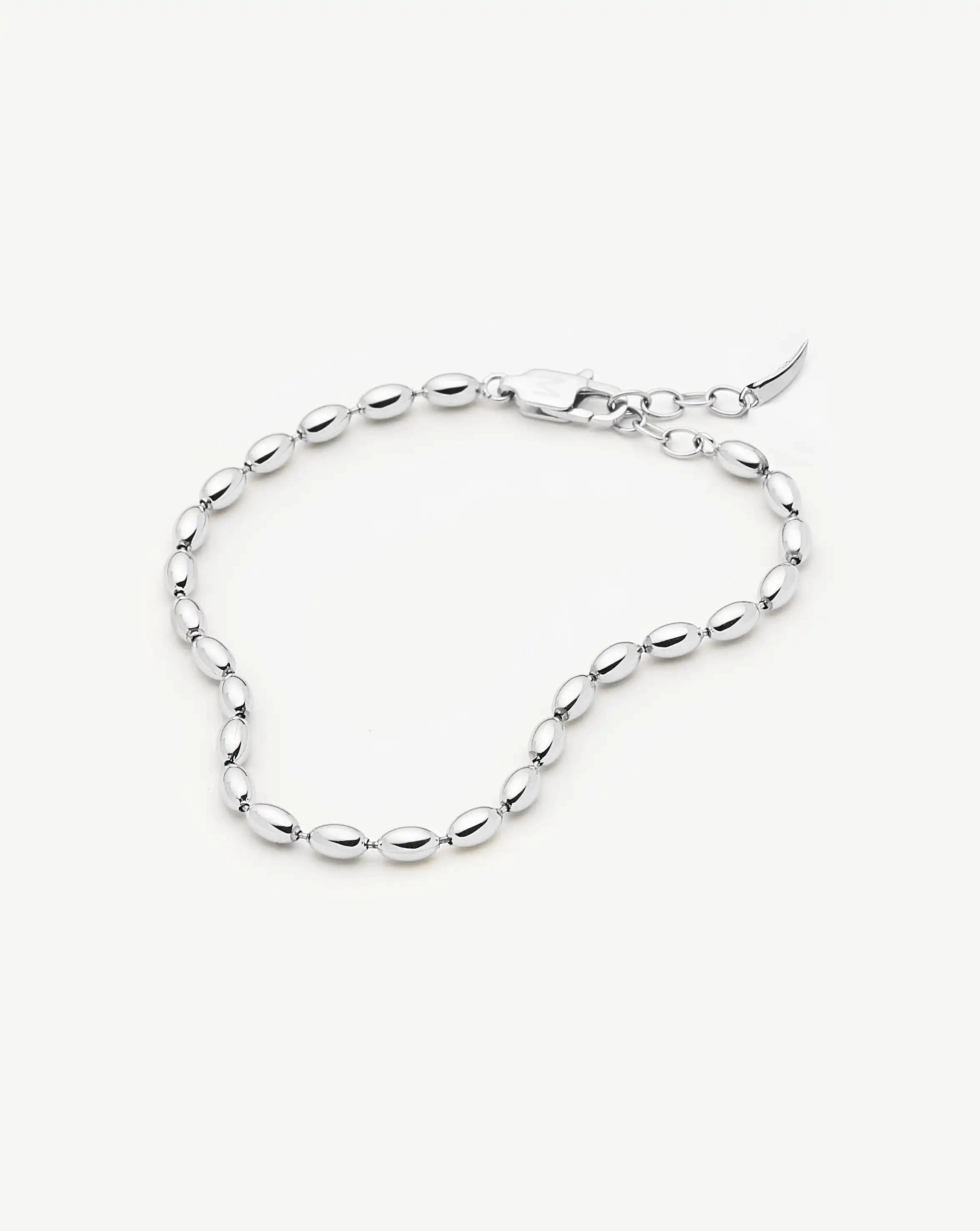 Missoma Molten Olive Chain Bracelet | Silver Plated