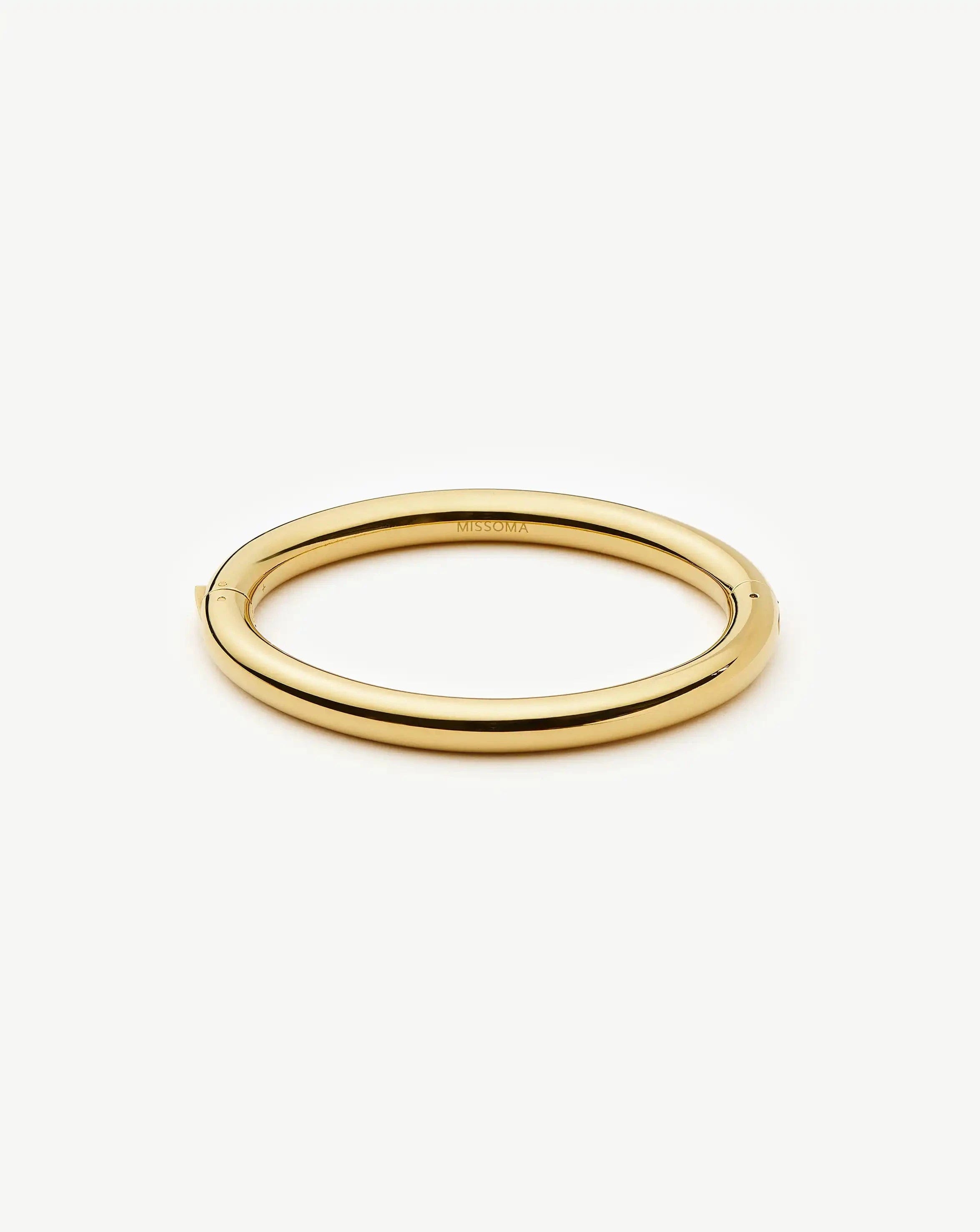 Missoma Chunky Round Hinged Bangle | 18ct Gold Plated