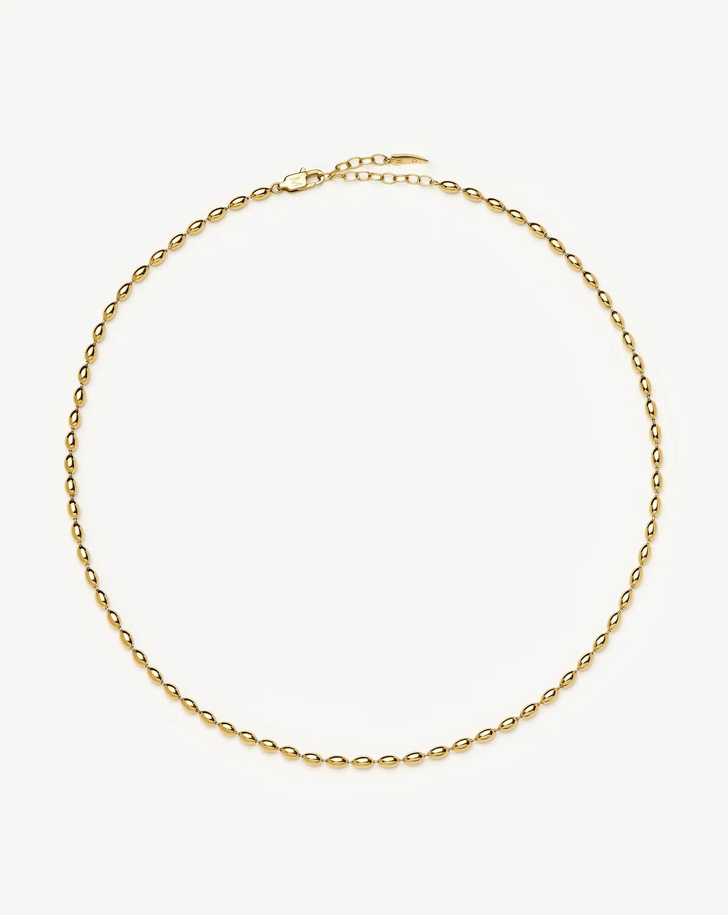 Missoma Molten Olive Chain Necklace | 18ct Gold Plated
