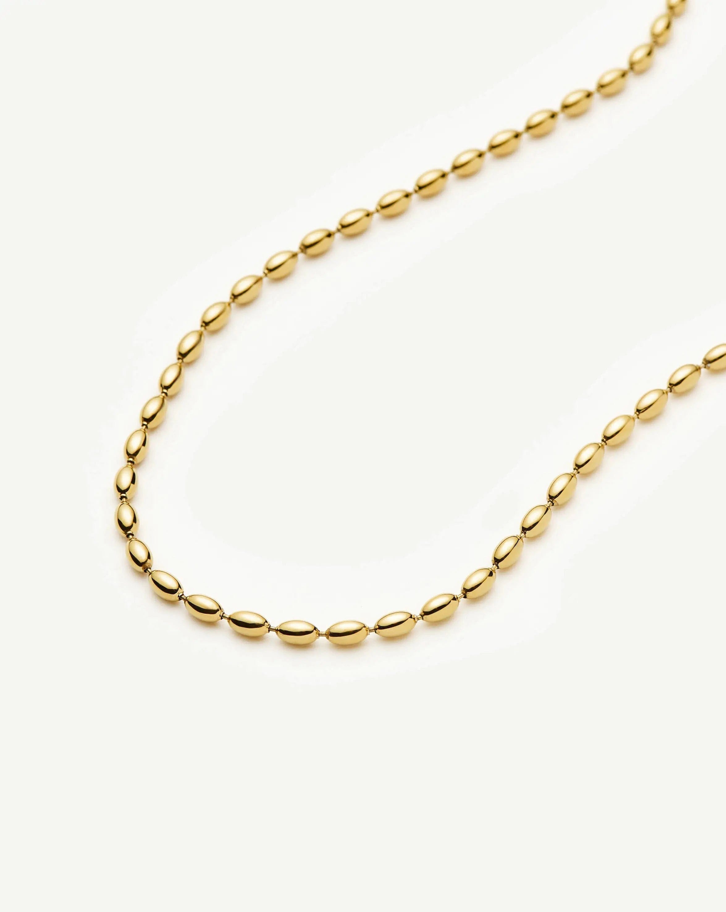 Missoma Molten Olive Chain Necklace | 18ct Gold Plated