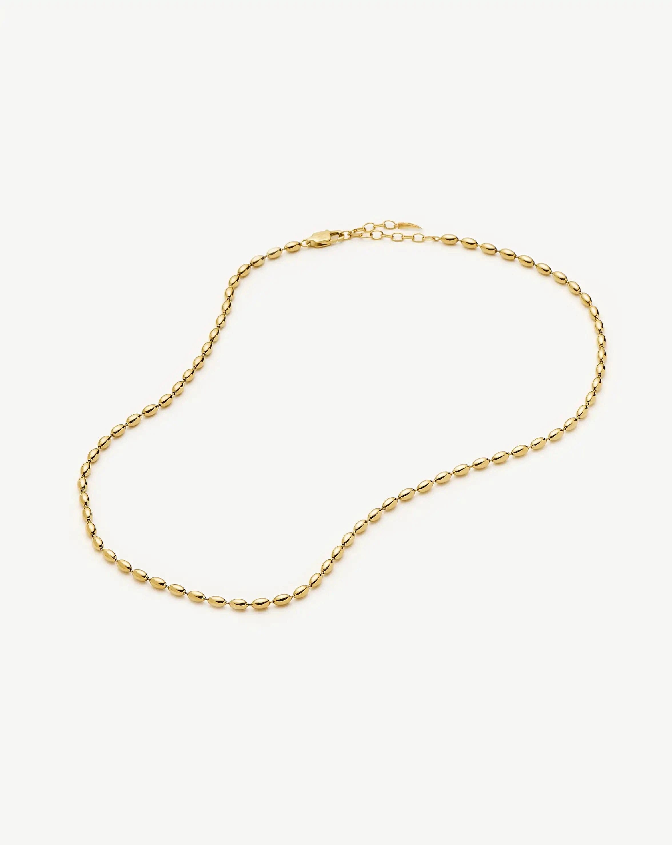 Missoma Molten Olive Chain Necklace | 18ct Gold Plated
