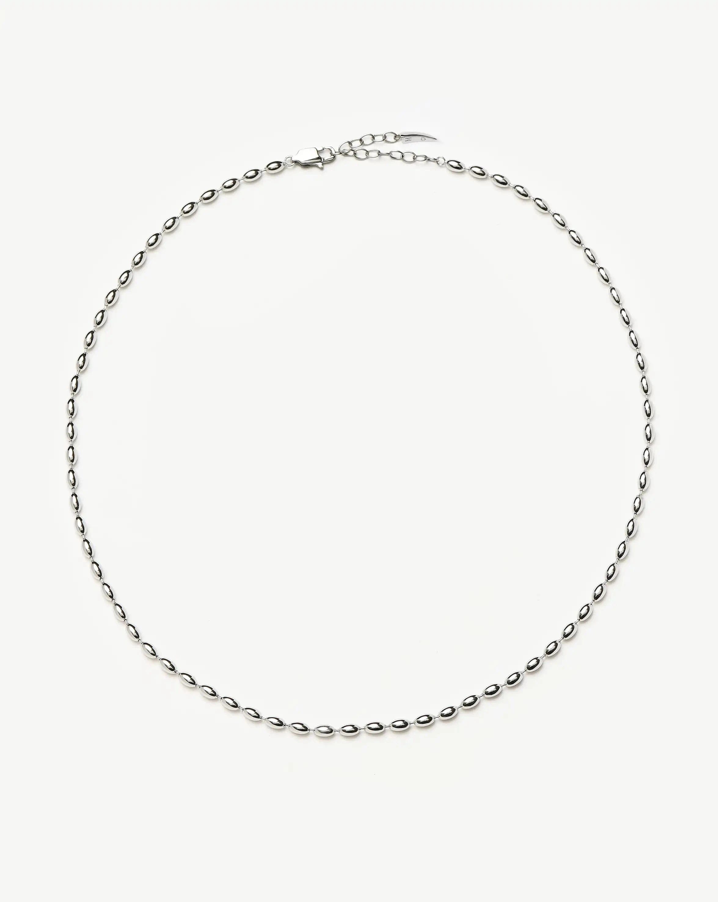 Missoma Molten Olive Chain Necklace | Silver Plated
