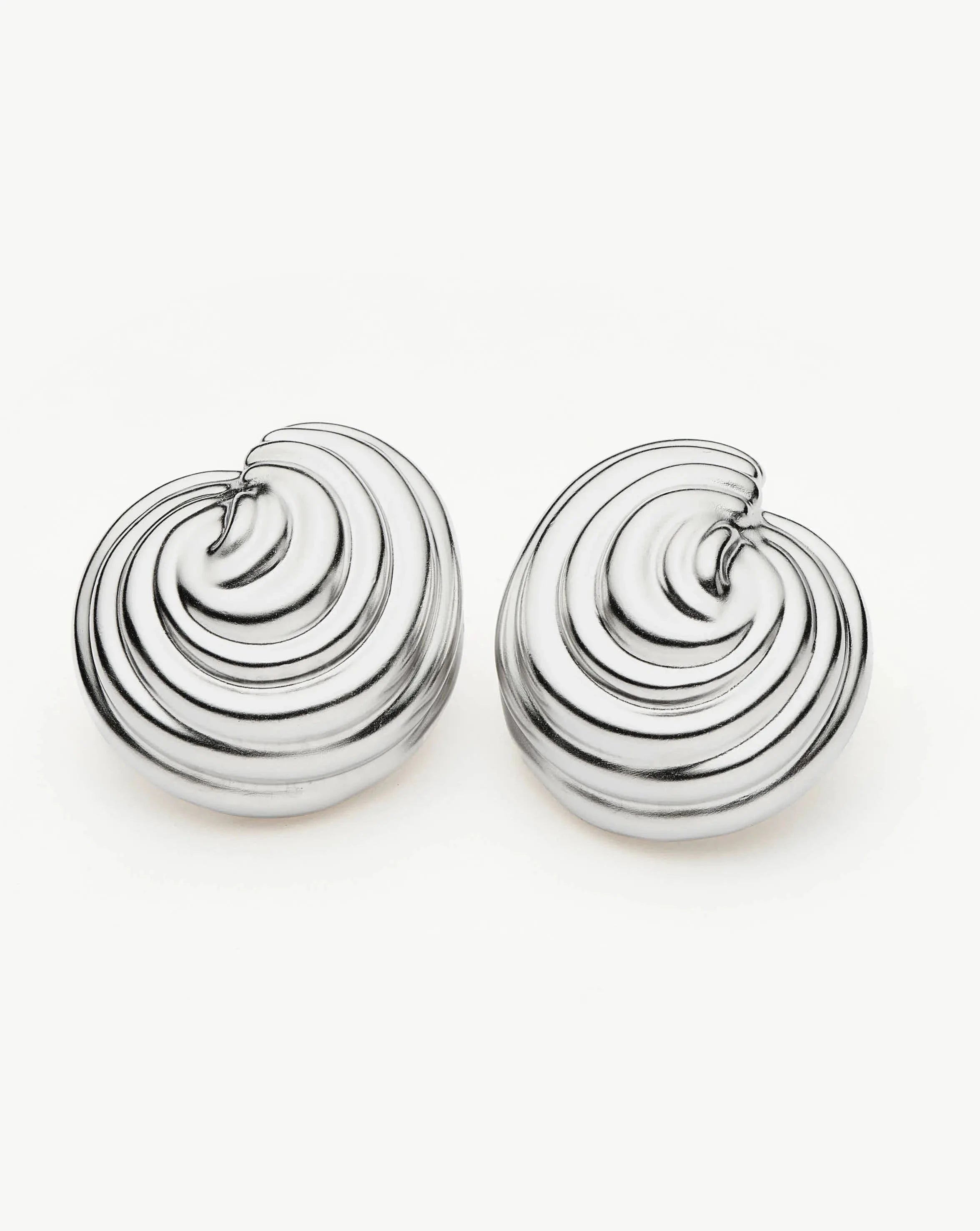 Missoma Spiral Dome Oversized Stud Earrings | Silver Plated