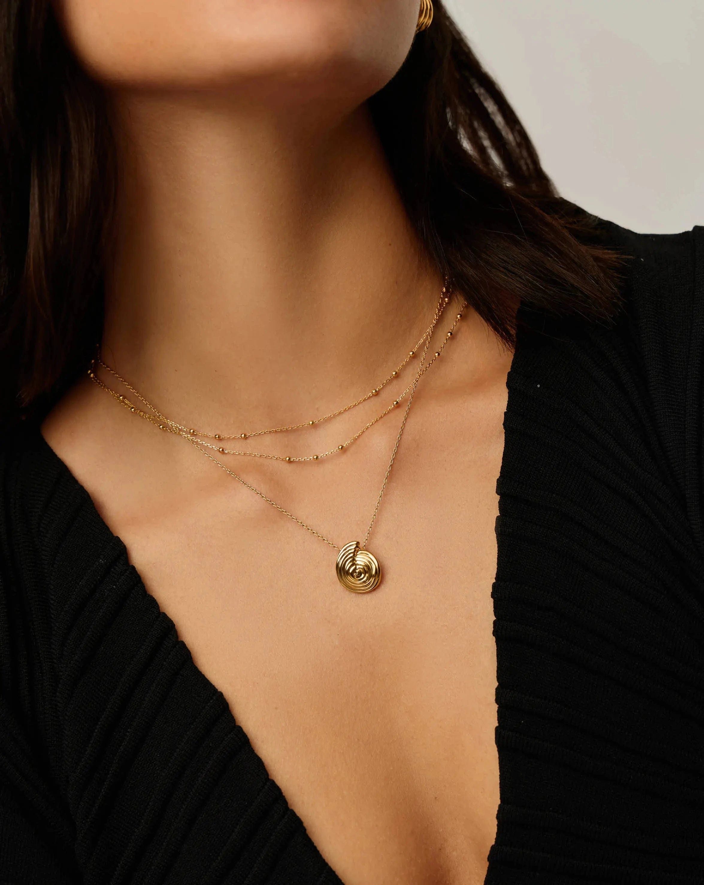 Missoma Spiral Mini Pendant Necklace | 18ct Gold Plated