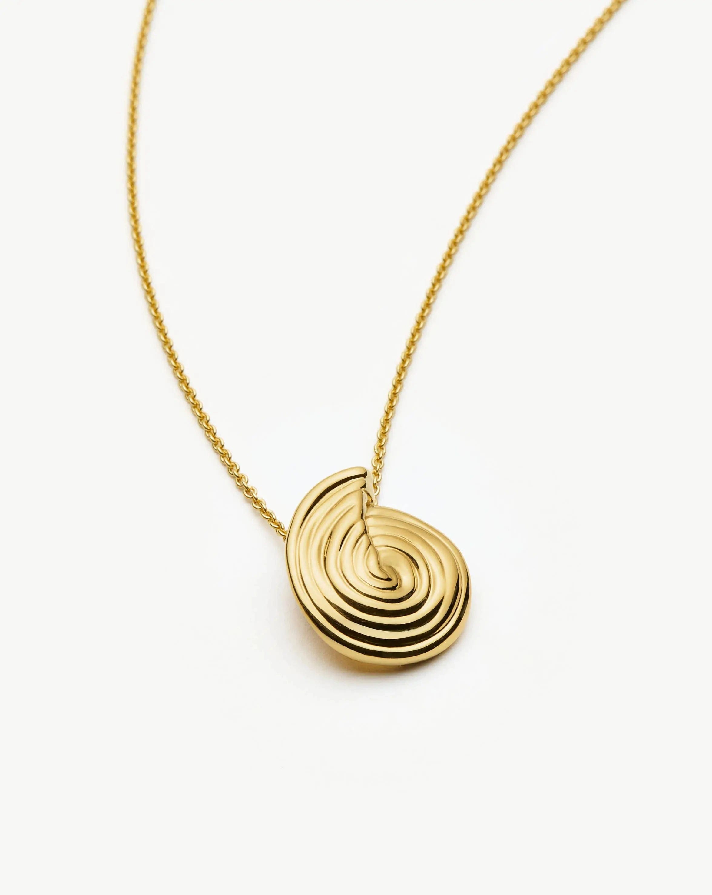 Missoma Spiral Mini Pendant Necklace | 18ct Gold Plated