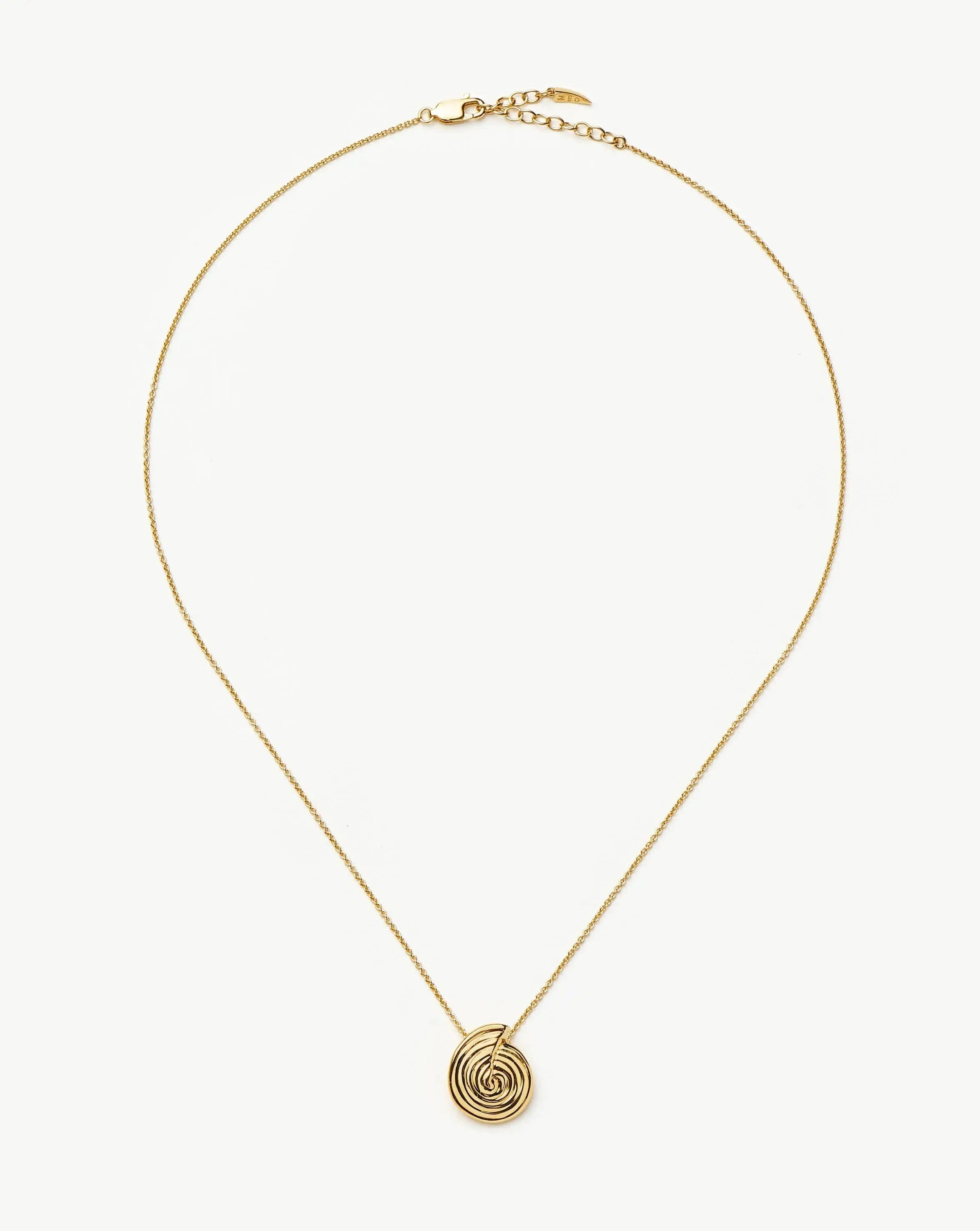 Missoma Spiral Mini Pendant Necklace | 18ct Gold Plated