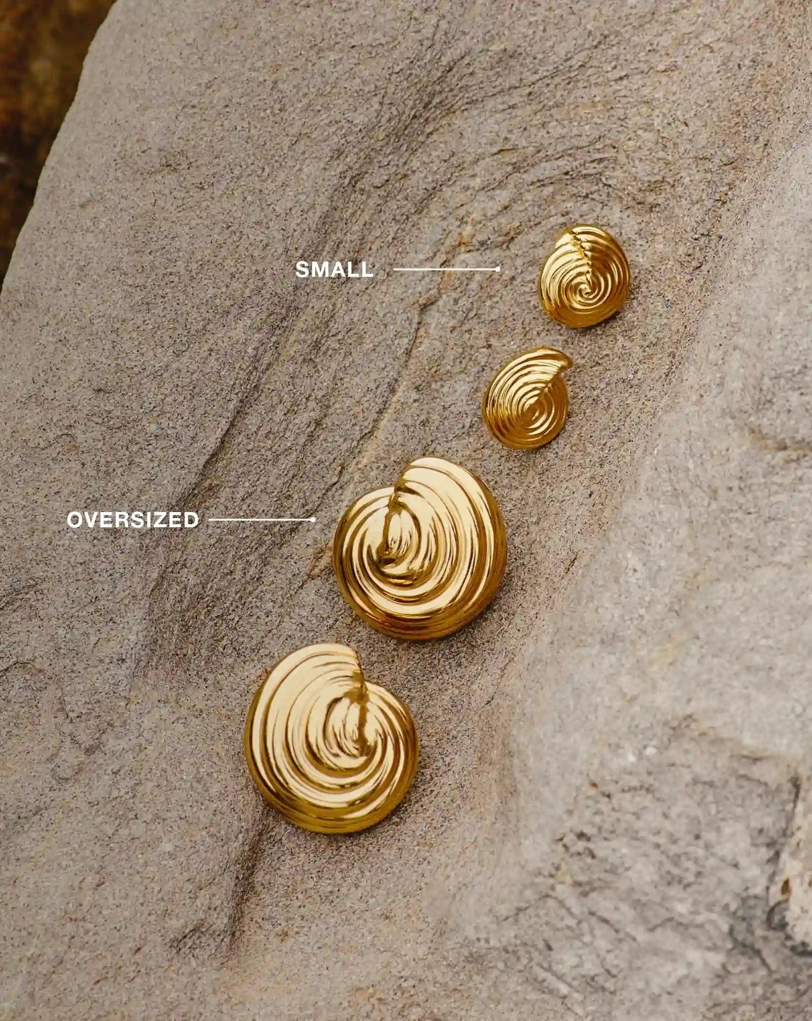 Missoma Spiral Dome Oversized Stud Earrings | 18ct Gold Plated