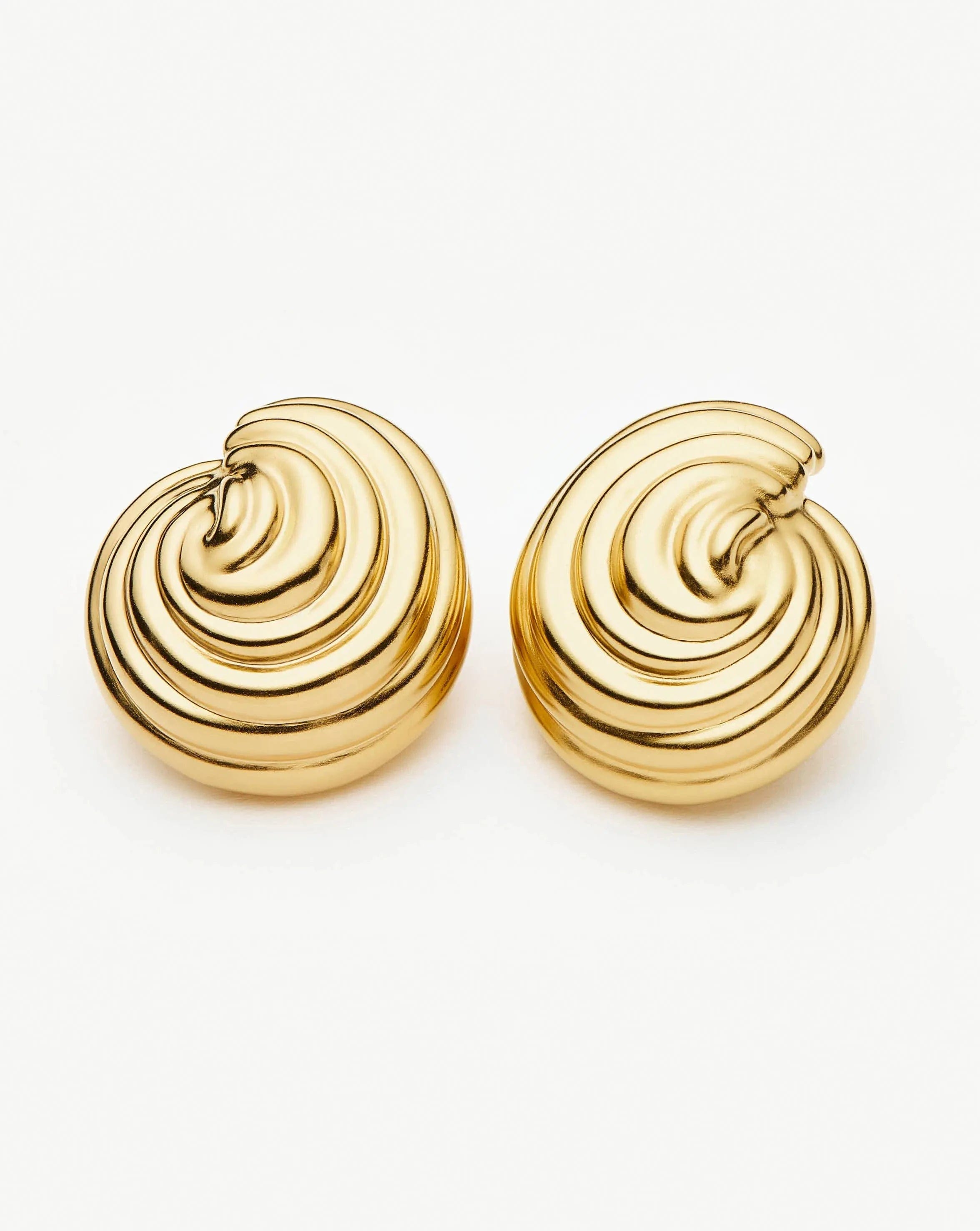 Missoma Spiral Dome Oversized Stud Earrings | 18ct Gold Plated