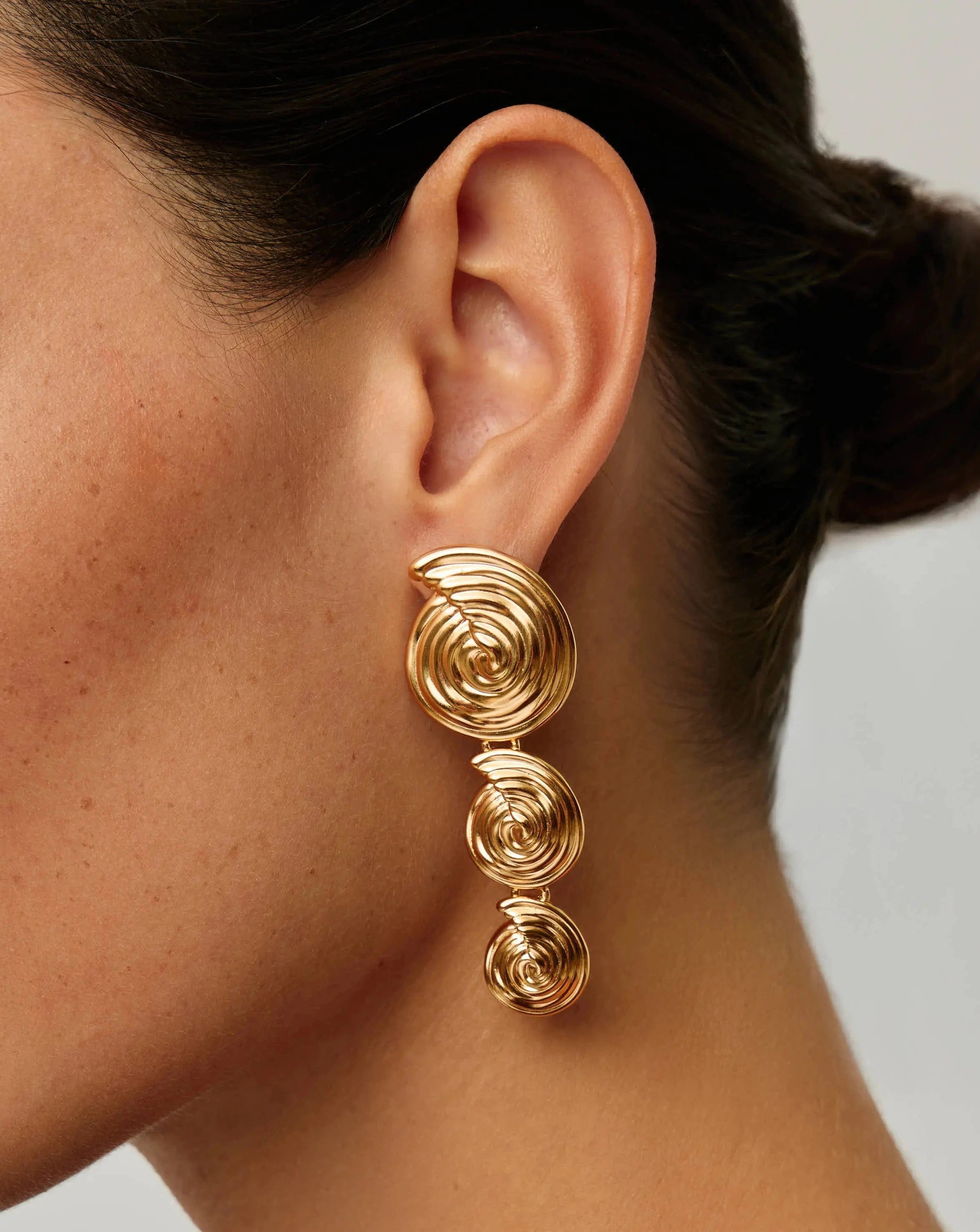 Missoma Spiral Statement Drop Earrings | 18ct Gold Plated