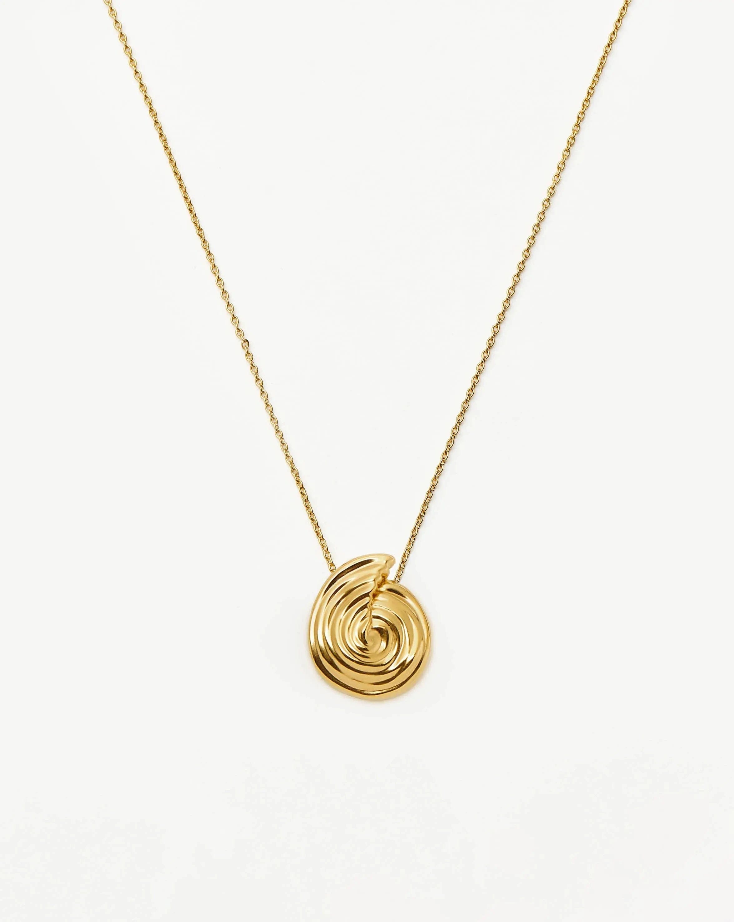 Missoma Spiral Large Pendant Necklace | 18ct Gold Plated