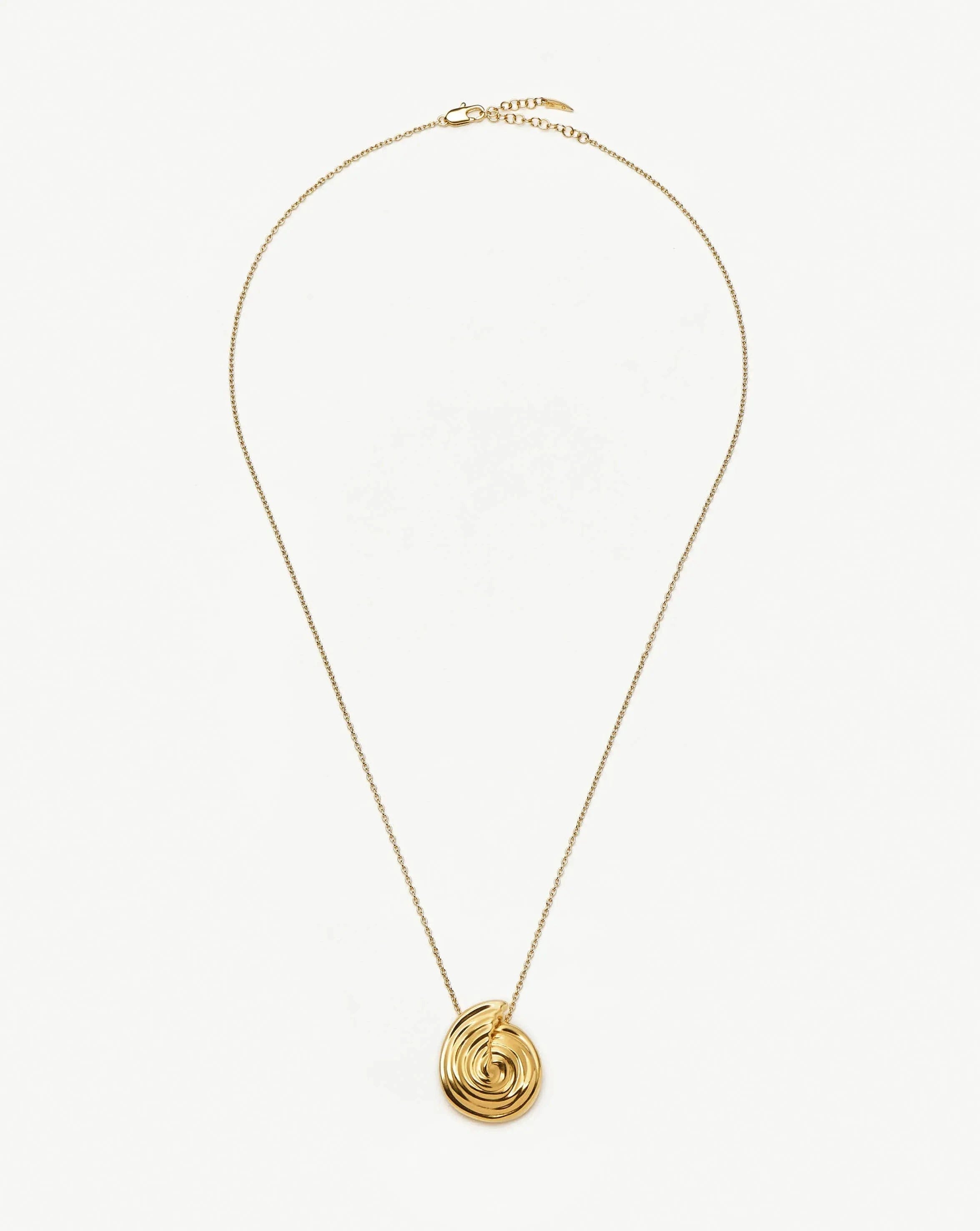 Missoma Spiral Large Pendant Necklace | 18ct Gold Plated