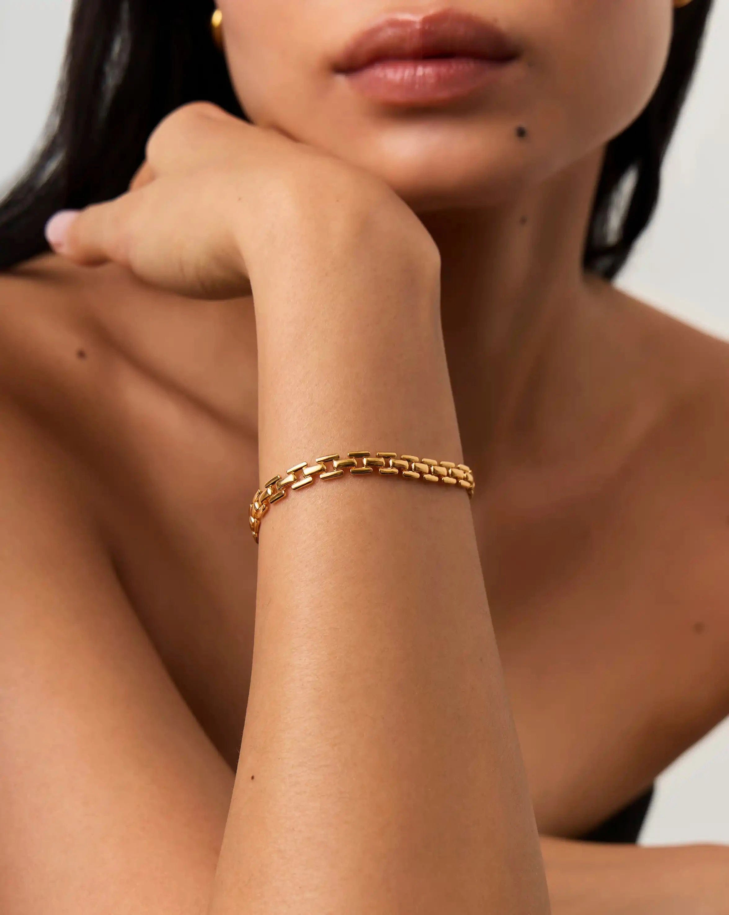 Missoma Timepiece Link Chain Bracelet | 18ct Gold Plated