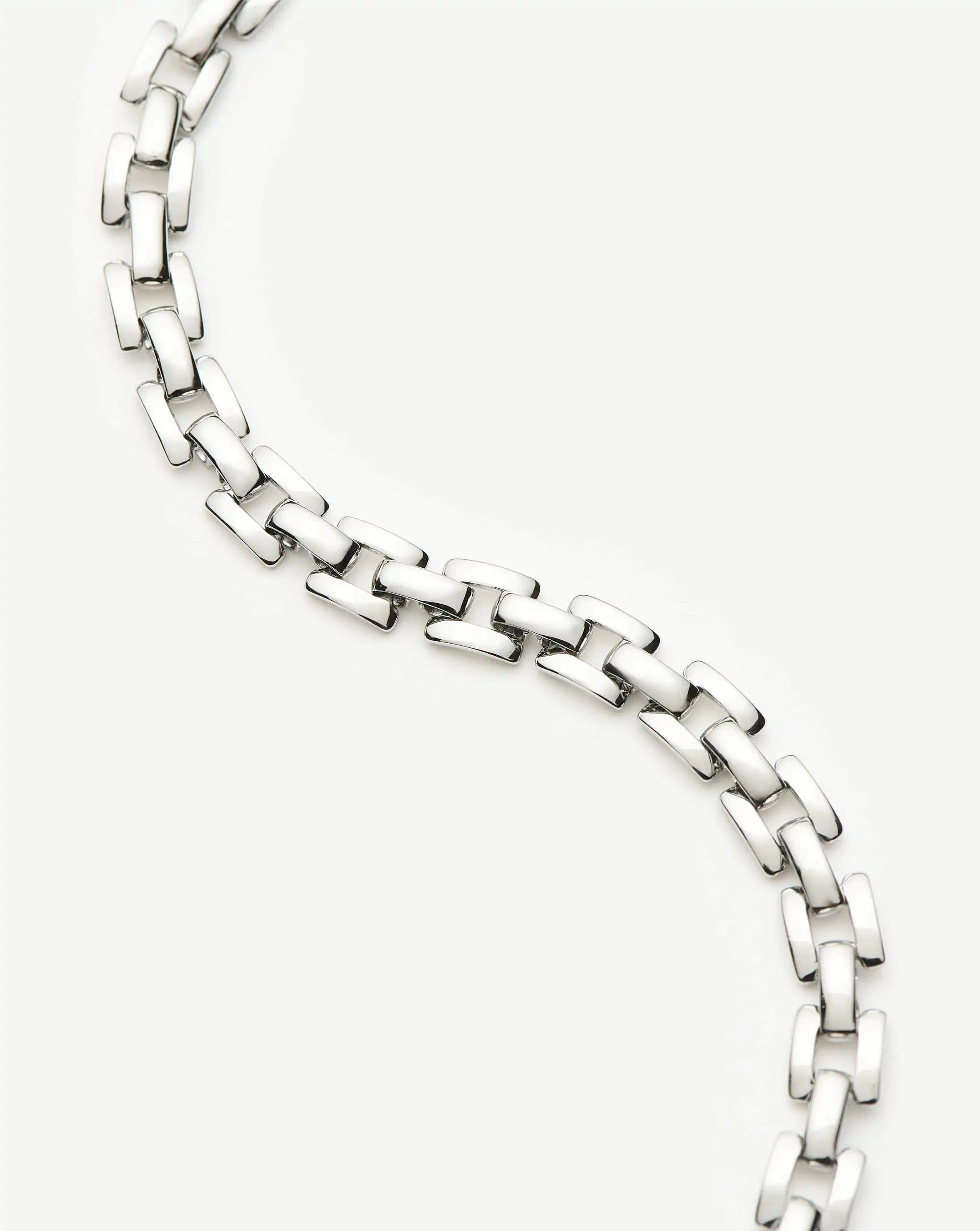 Missoma Timepiece Link Chain Bracelet | Platinum Plated