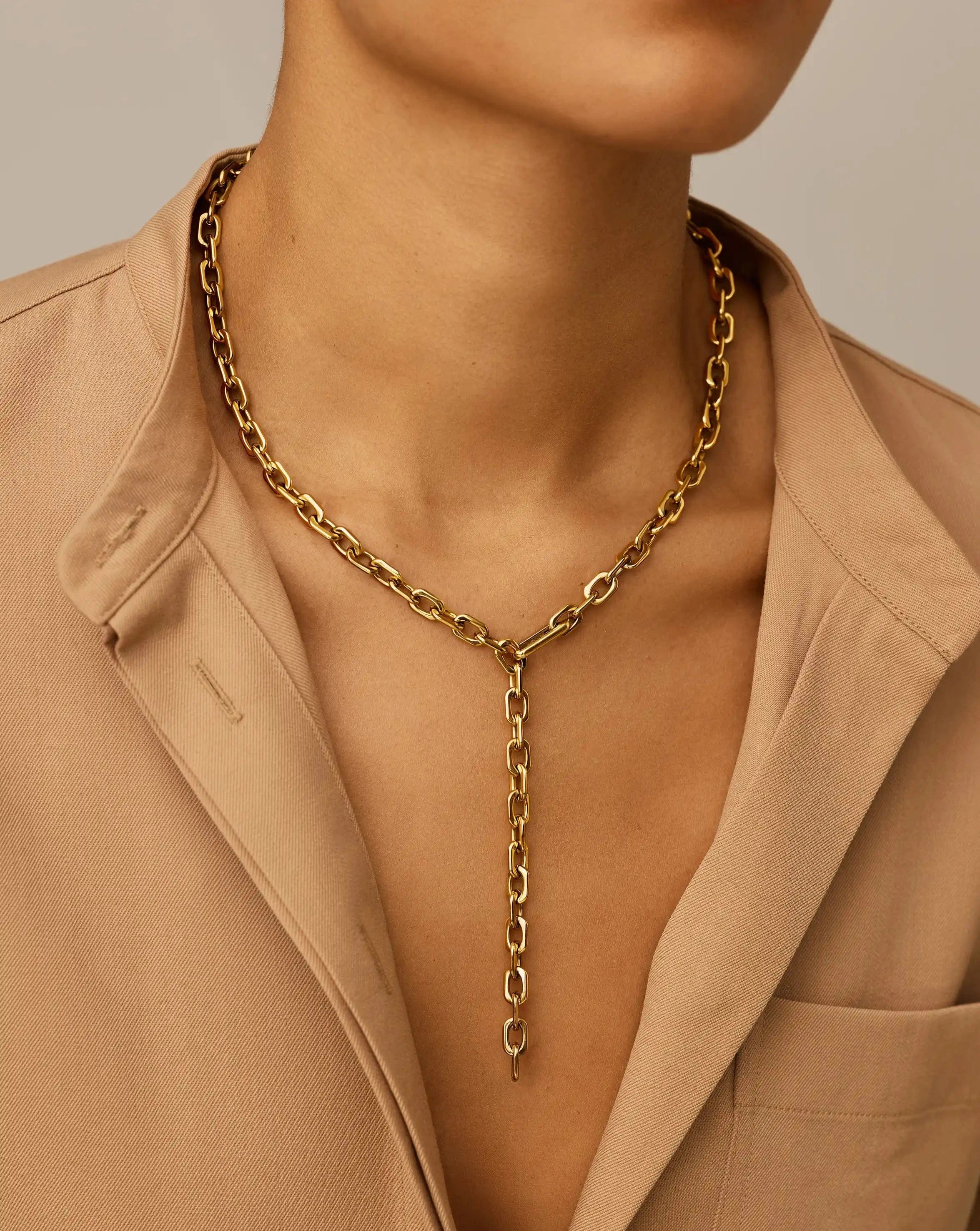 Missoma Square Paperclip Chain Necklace | 18ct Gold Plated