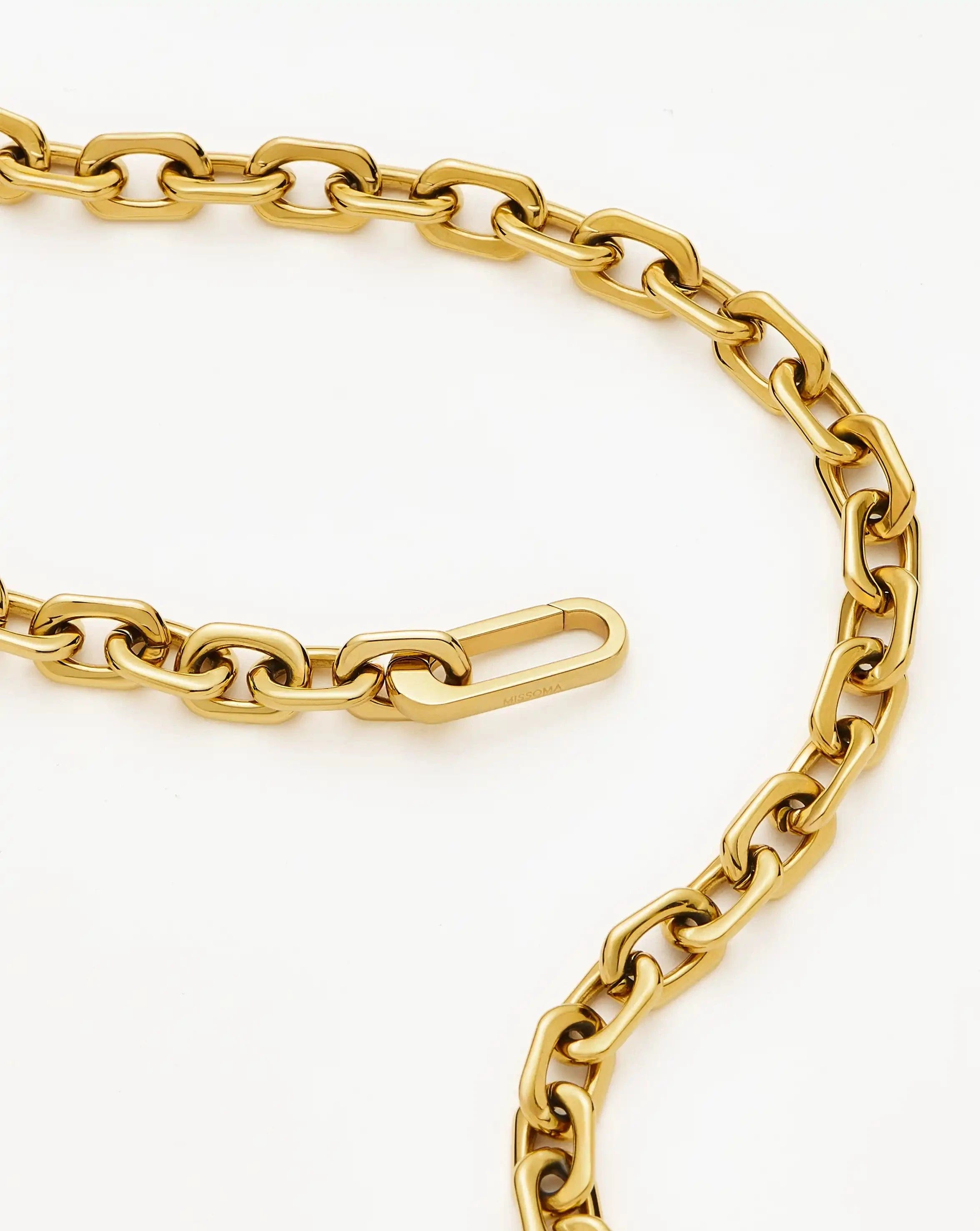 Missoma Square Paperclip Chain Necklace | 18ct Gold Plated
