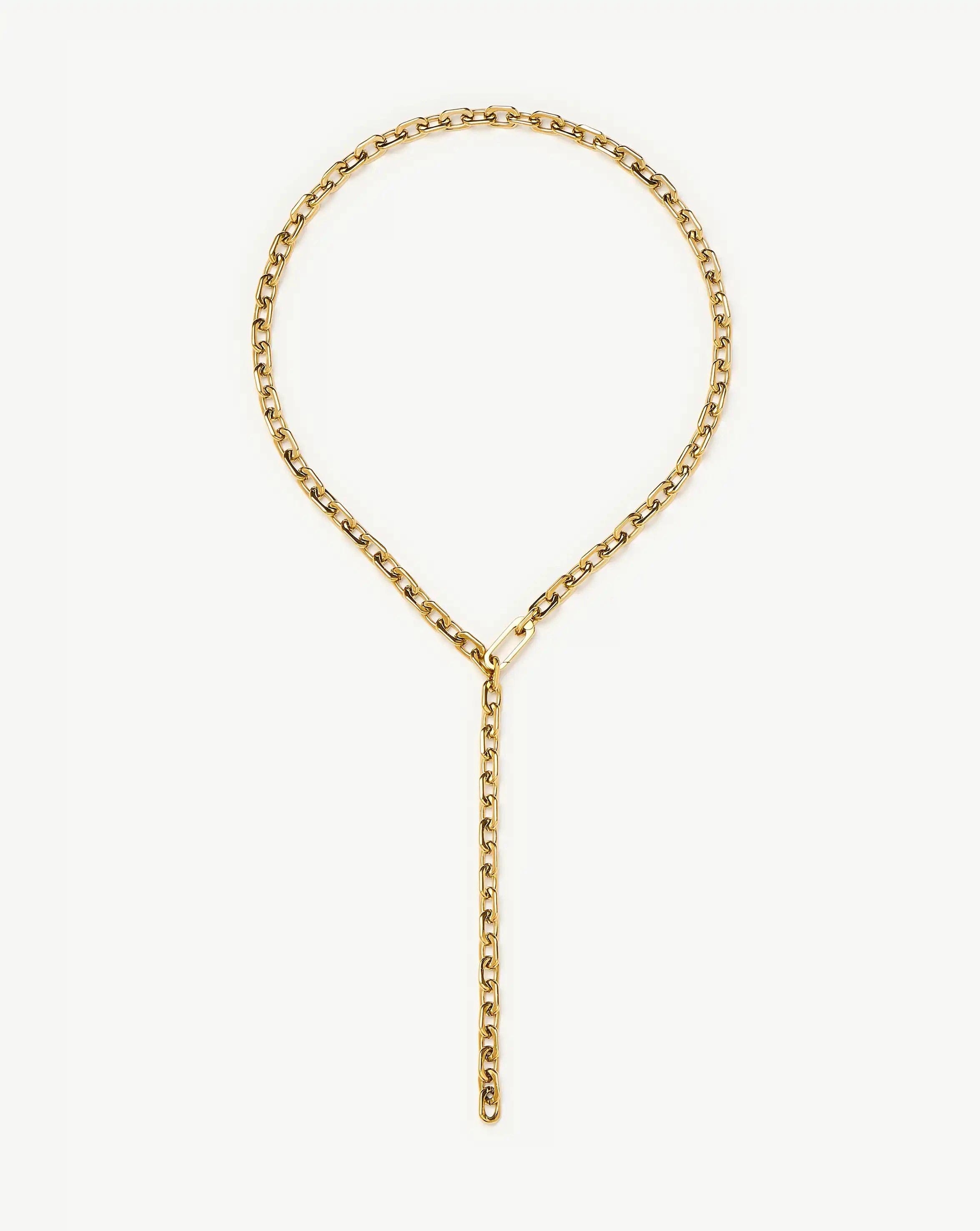 Missoma Square Paperclip Chain Necklace | 18ct Gold Plated
