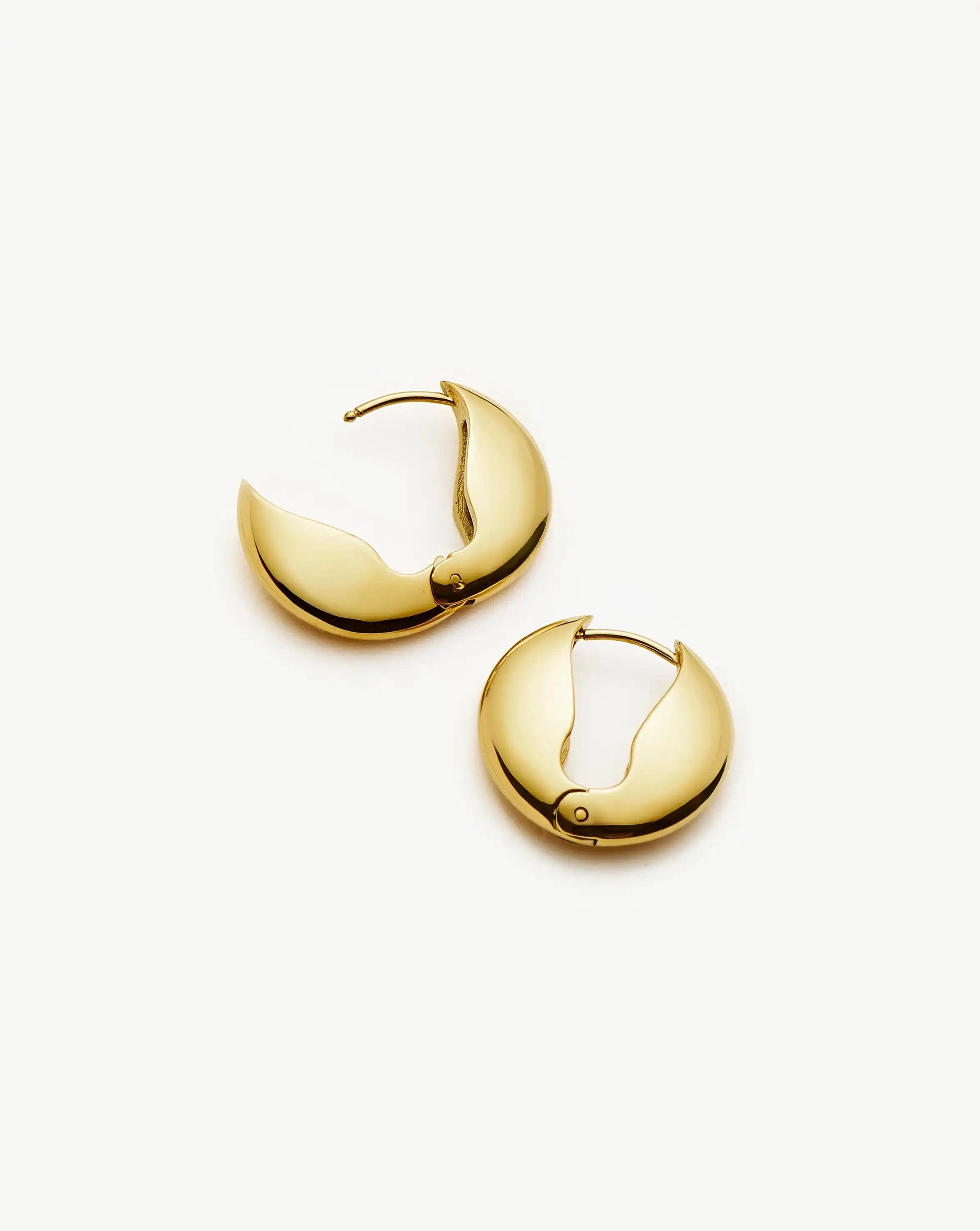 Missoma Pebble Hinged Hoop Earrings | 18ct Gold Plated