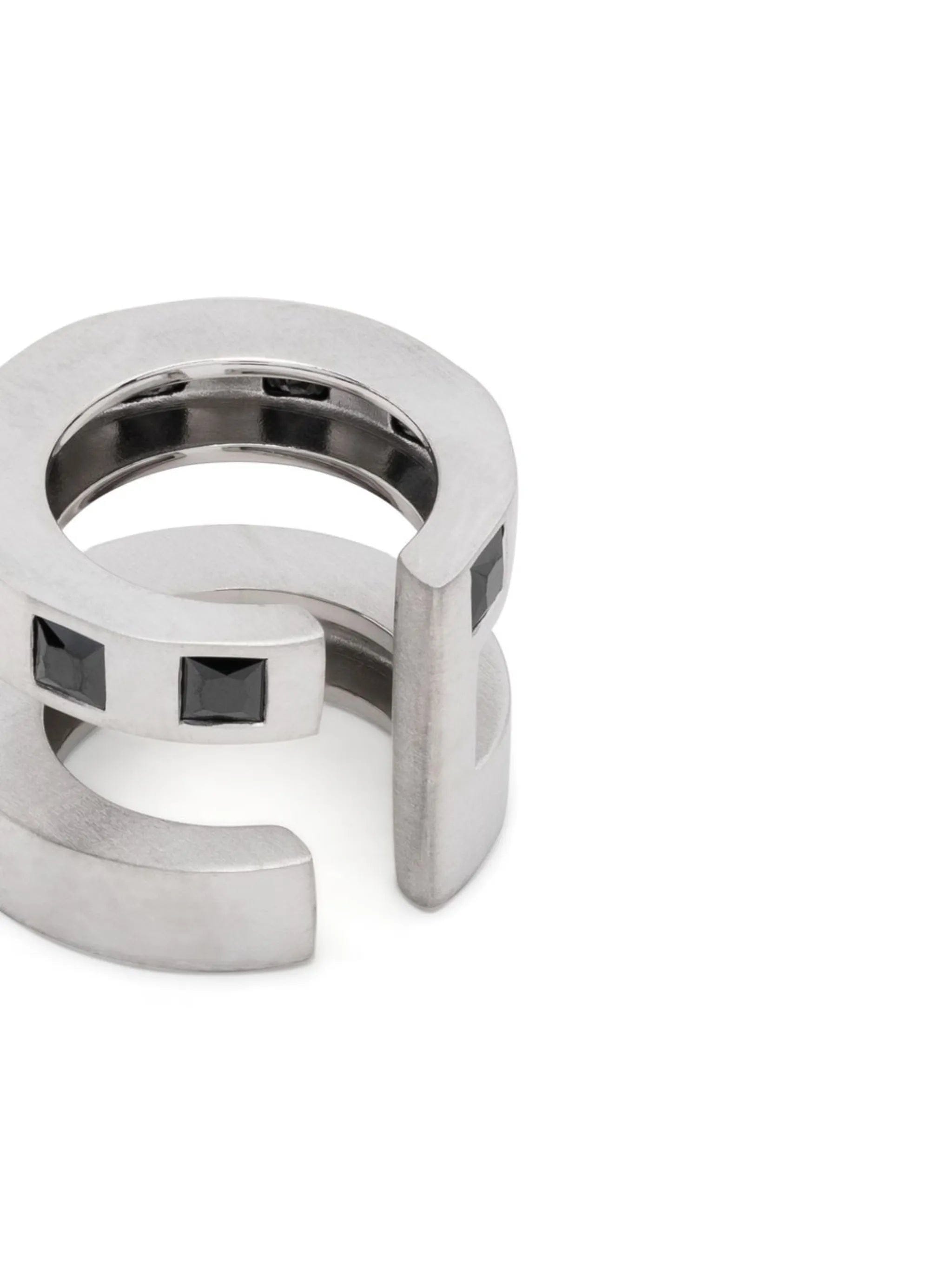 Tom Wood Arch Zirconia Double cuff earrings