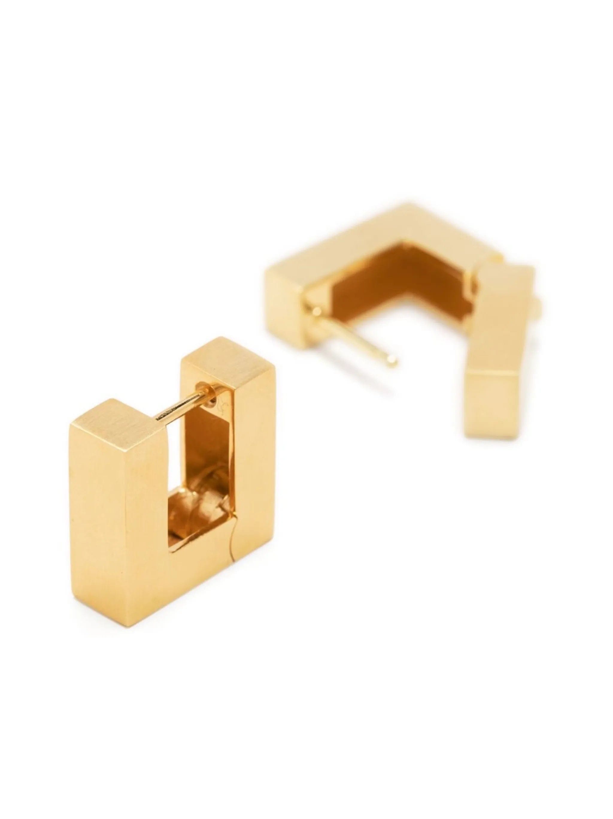 Tom Wood small Square Hoop Satin earrings