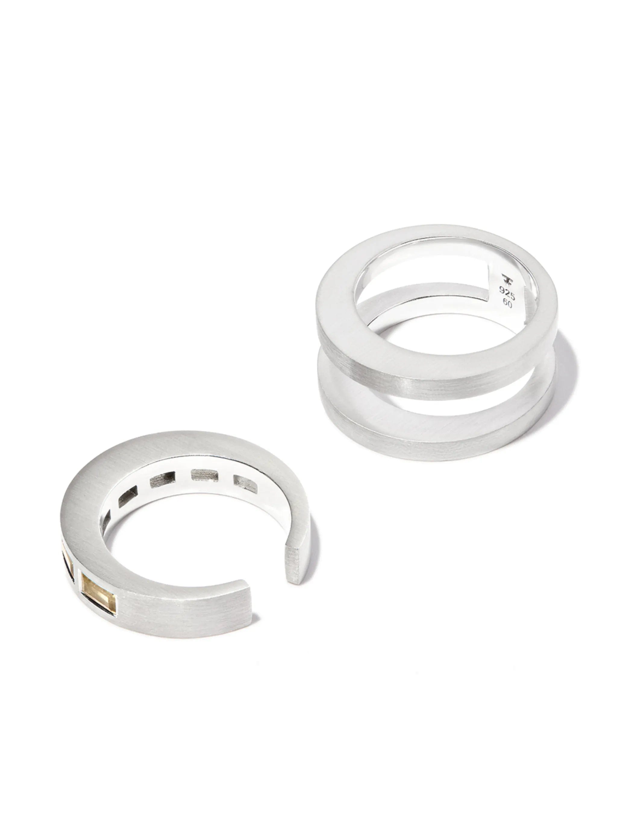 Tom Wood Double Arch quartz ring