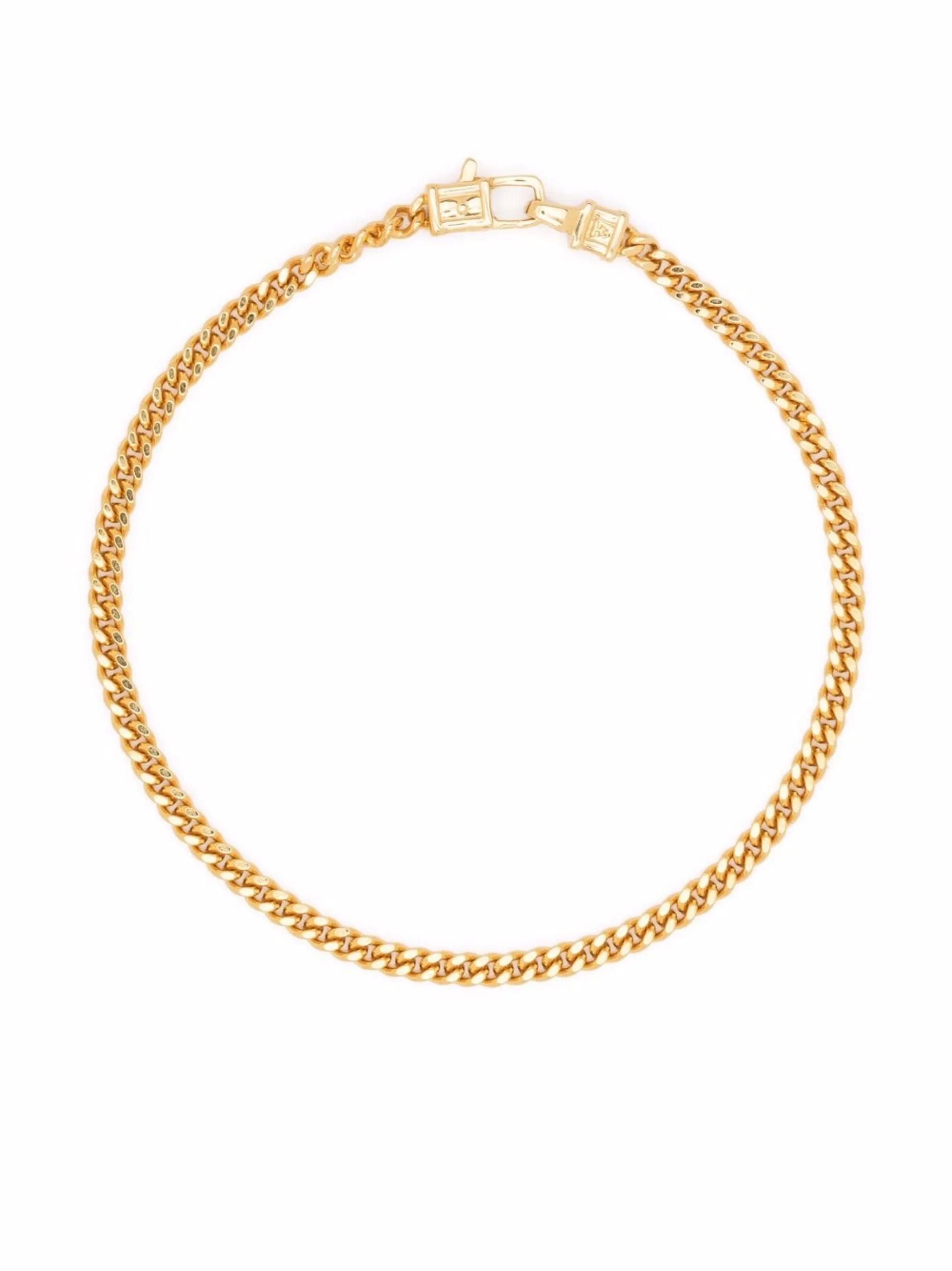 Tom Wood Curb M gold - plated sterling silver bracelet
