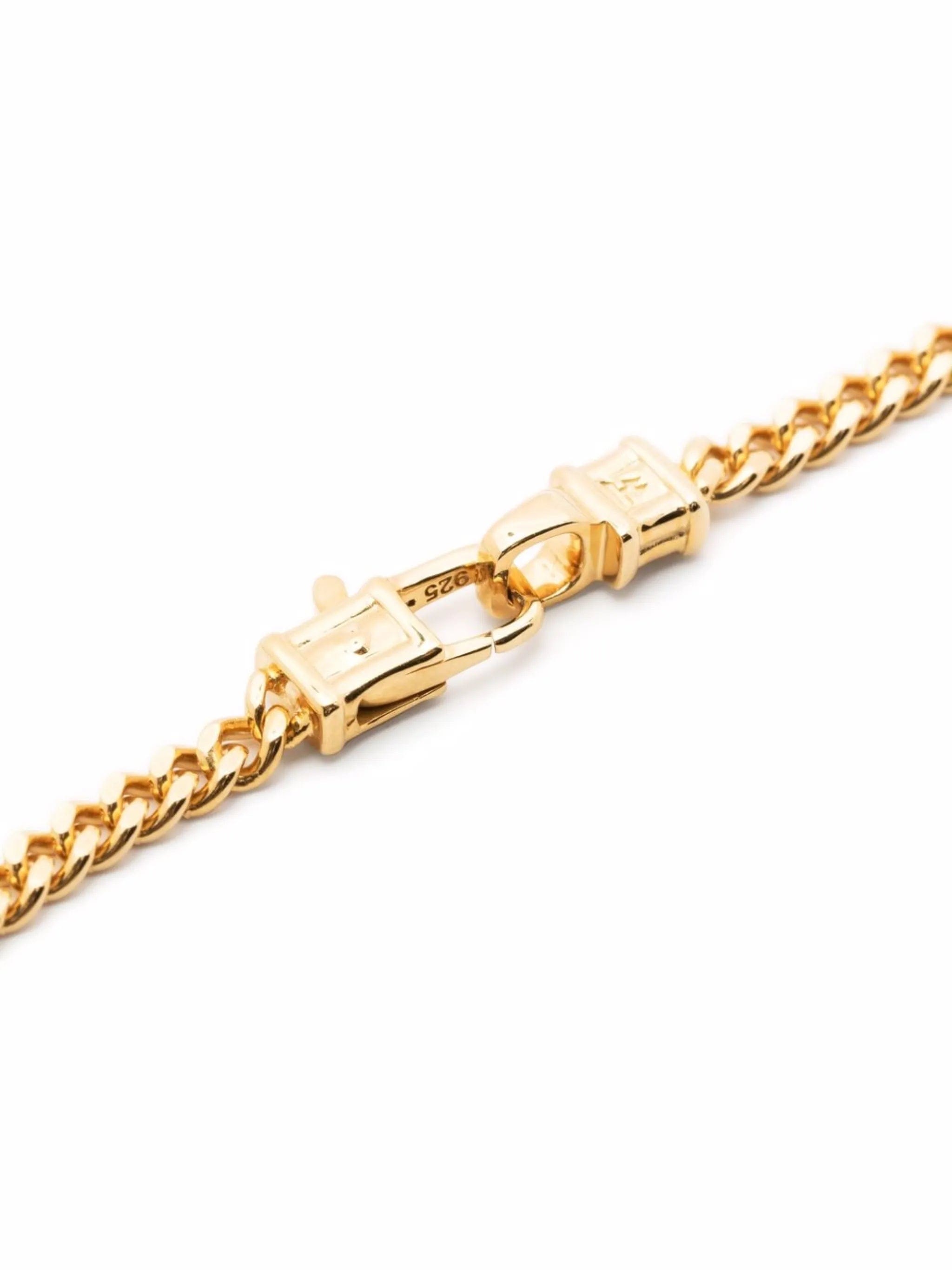 Tom Wood Curb M gold - plated sterling silver bracelet