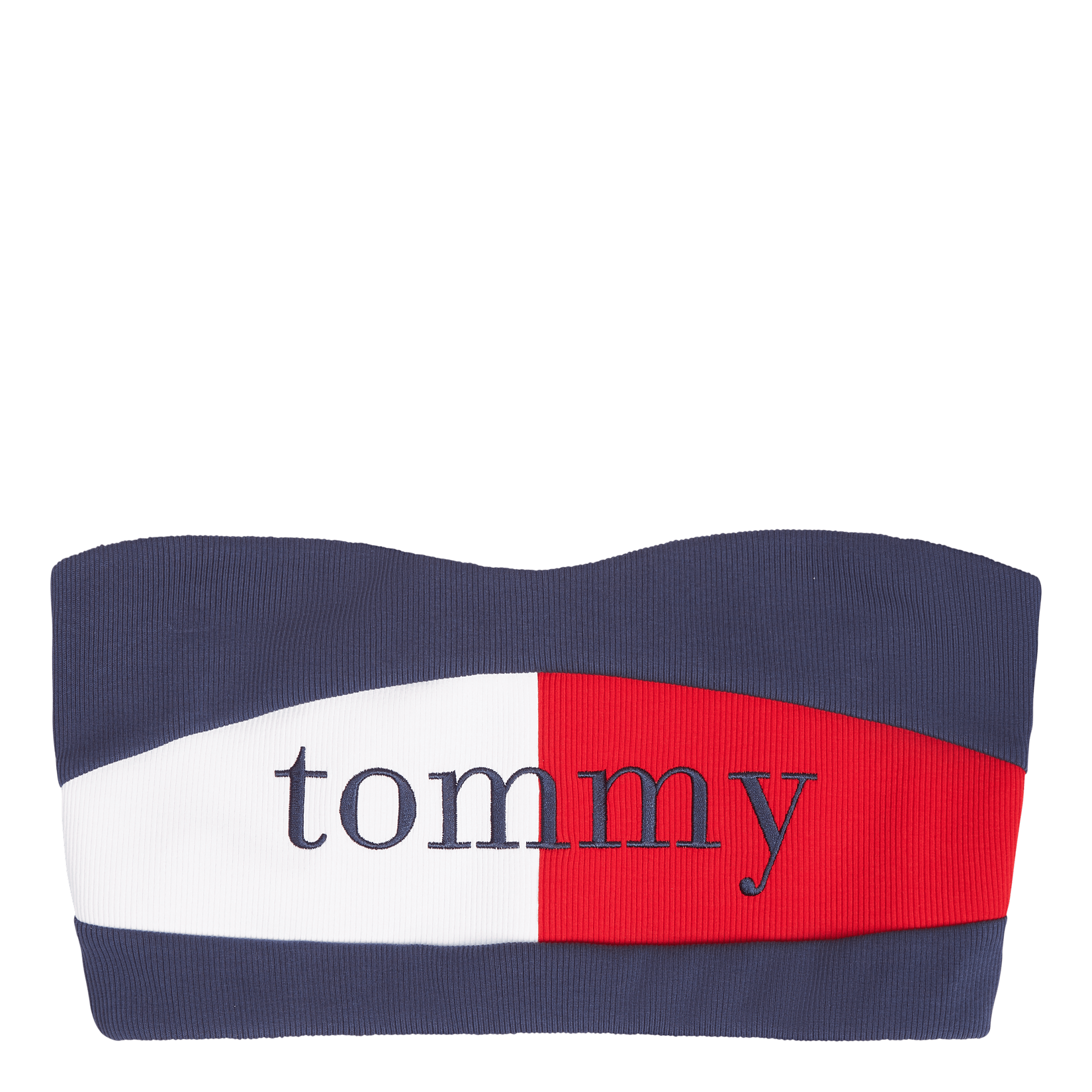 Tommy Jeans Tjcw Bandeu Flag Crop Top Yale Navy