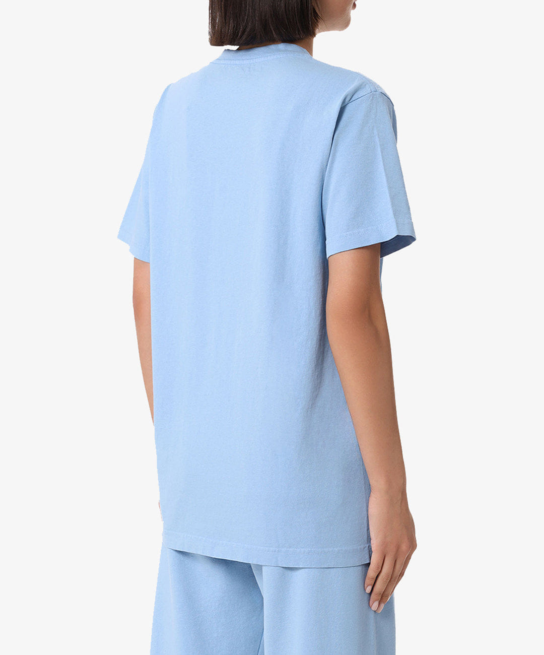 SPORTY & RICH | EMBLEM T - SHIRT { SKY BLUE/WHITE