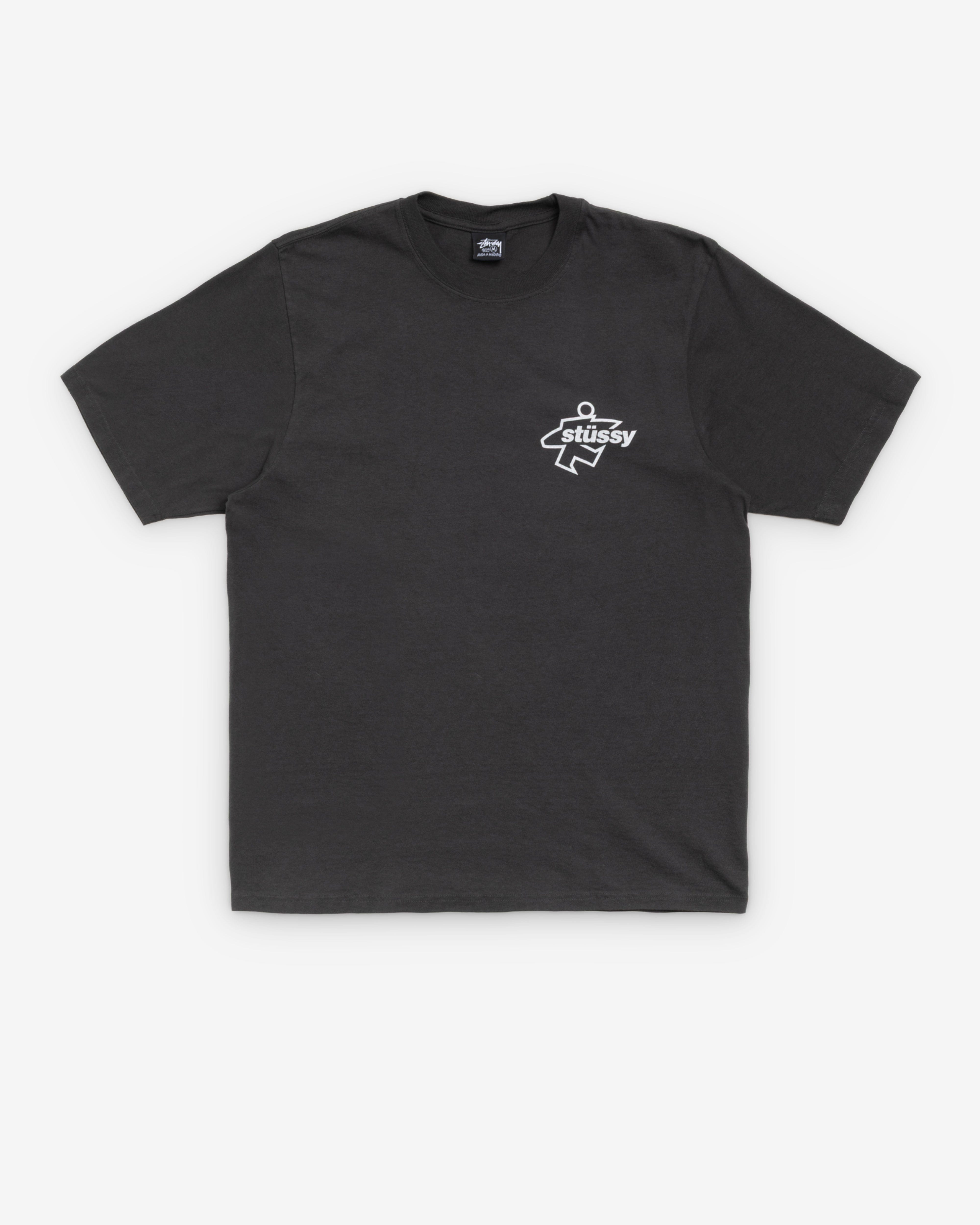 Stüssy - Men's Surf Size Pikgment Dyed T-Shirt - (Faded Black)