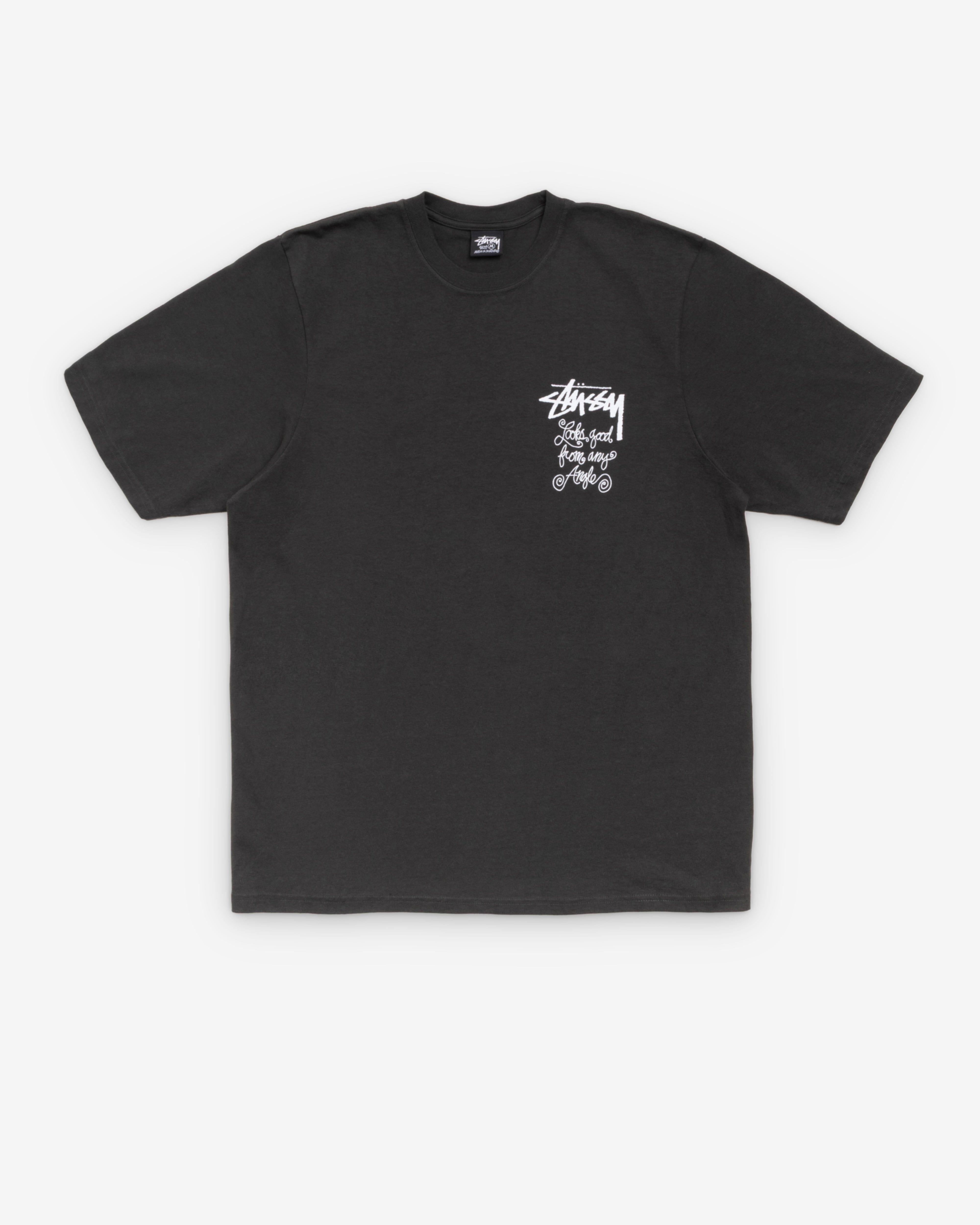 Stüssy - Men's Any Ankgle Pikgment Dyed T-Shirt - (Faded Black)