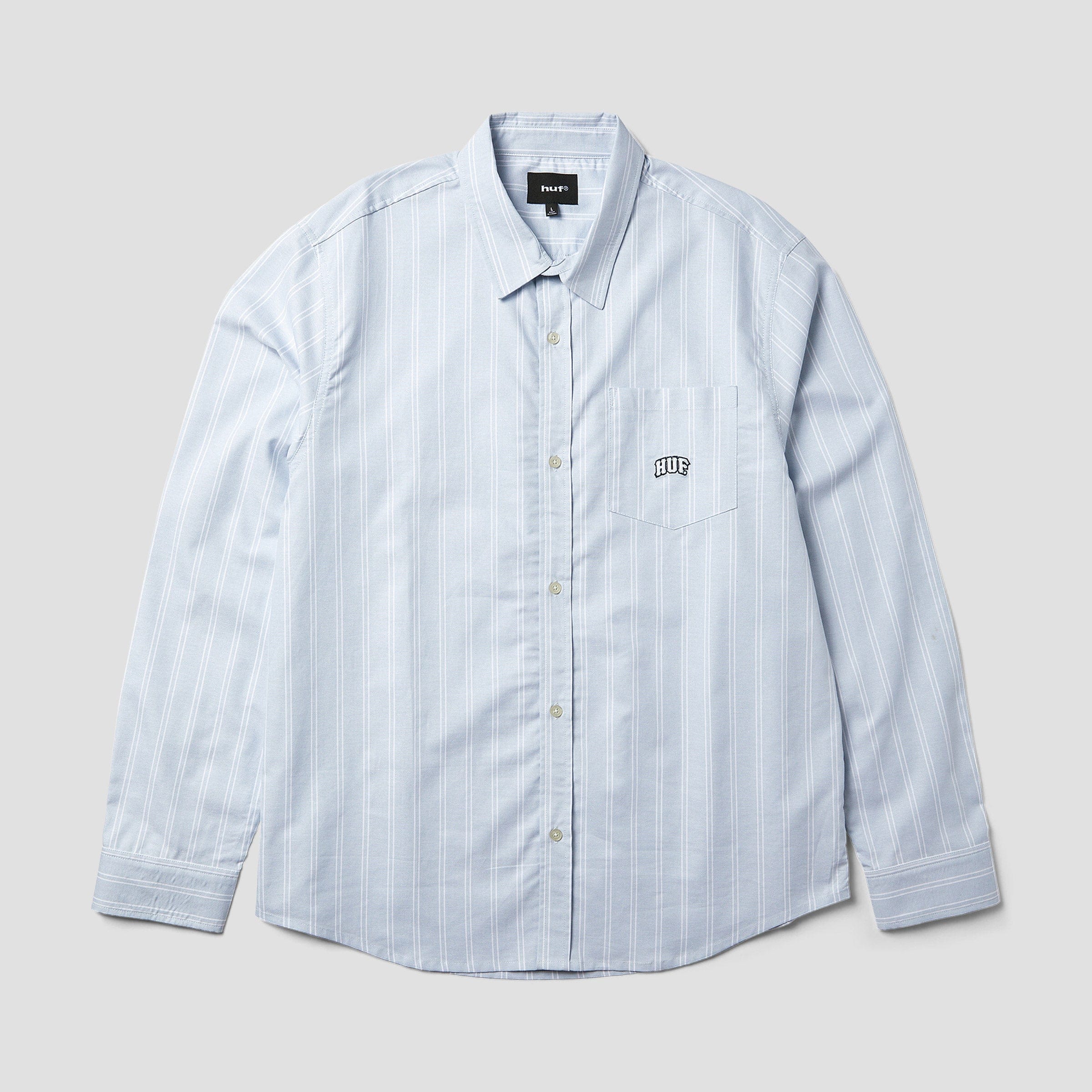 HUF Classic Arch Longsleeve Oxford Shirt Light Blue