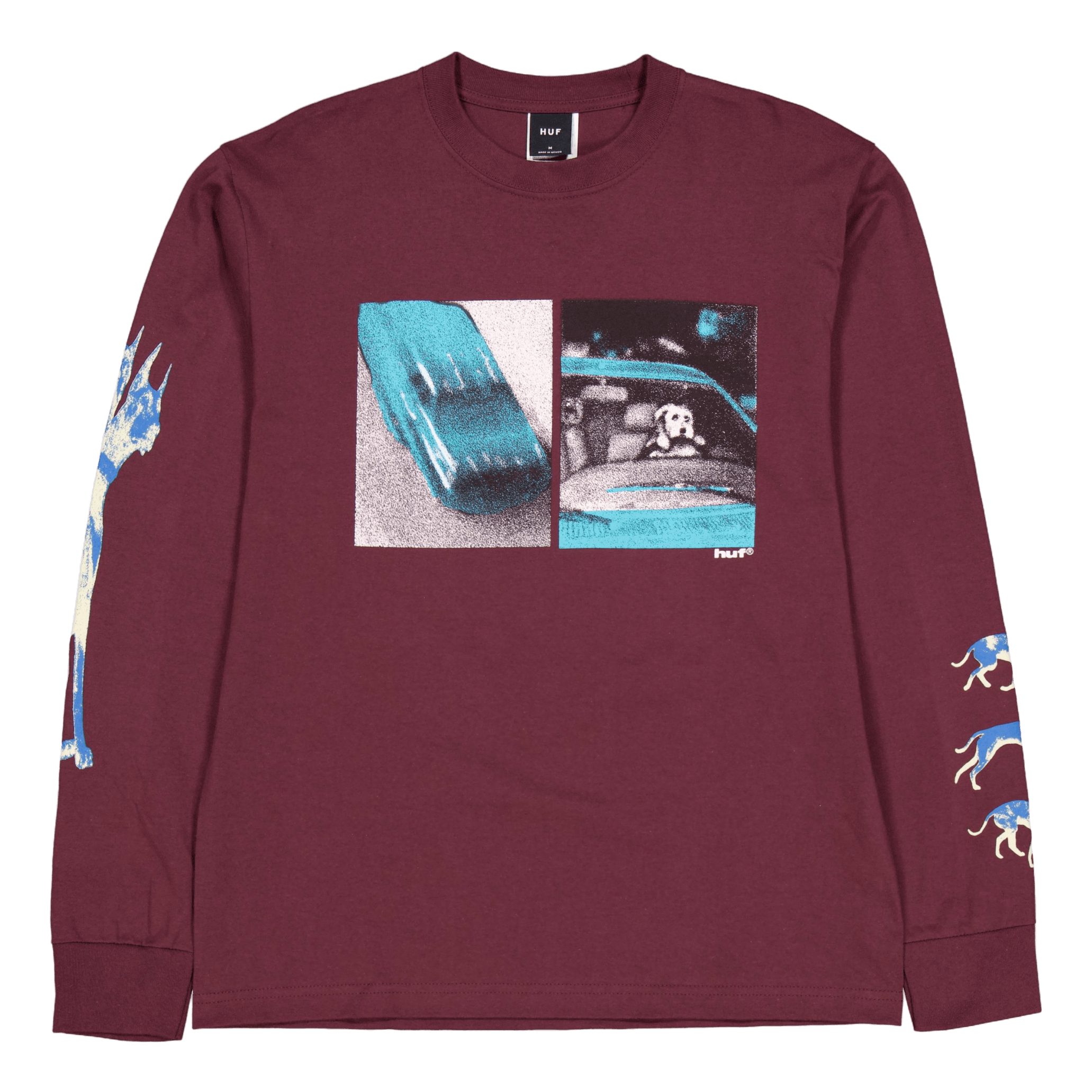 HUF Red Means Go L/s T-Shirt Eggplant