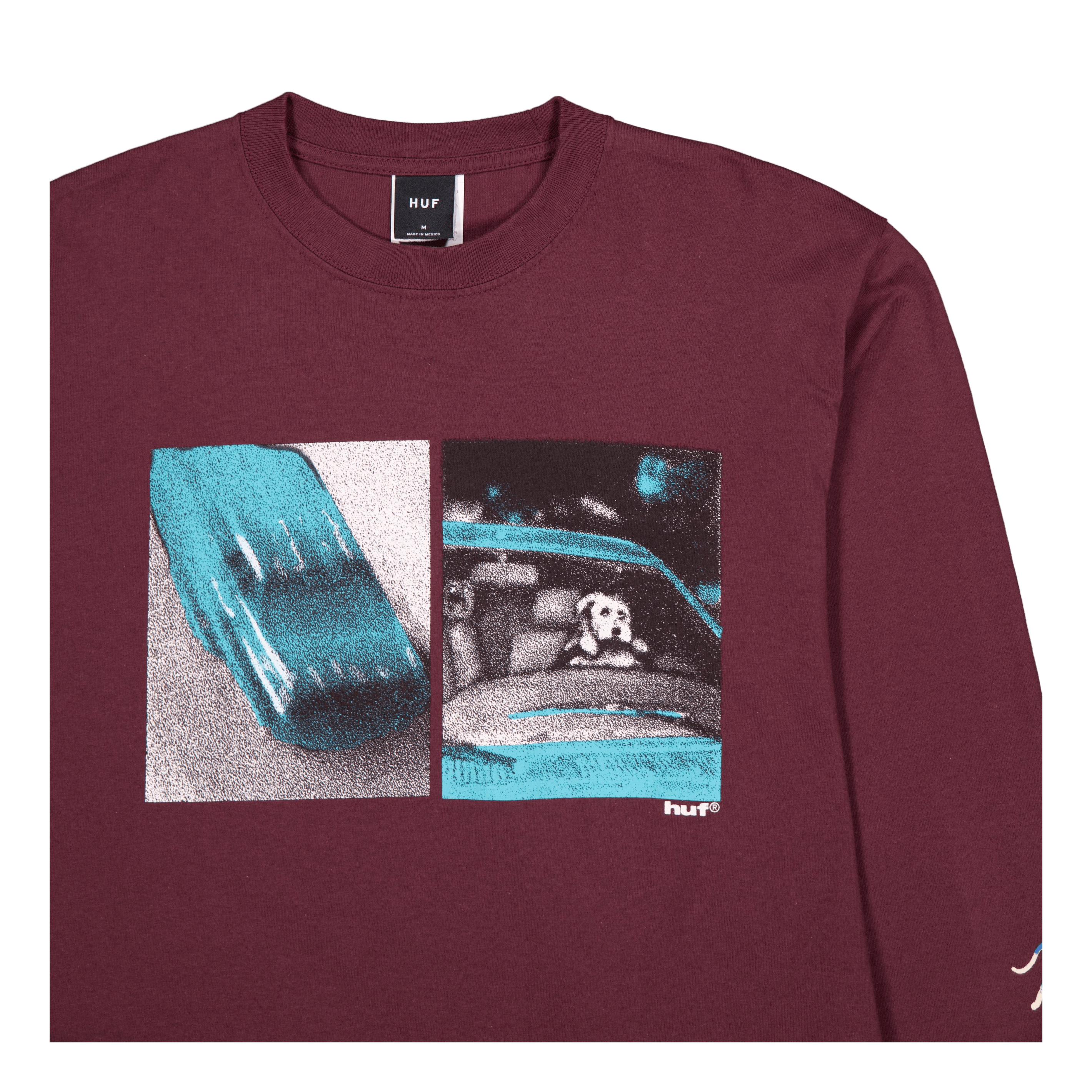 HUF Red Means Go L/s T-Shirt Eggplant