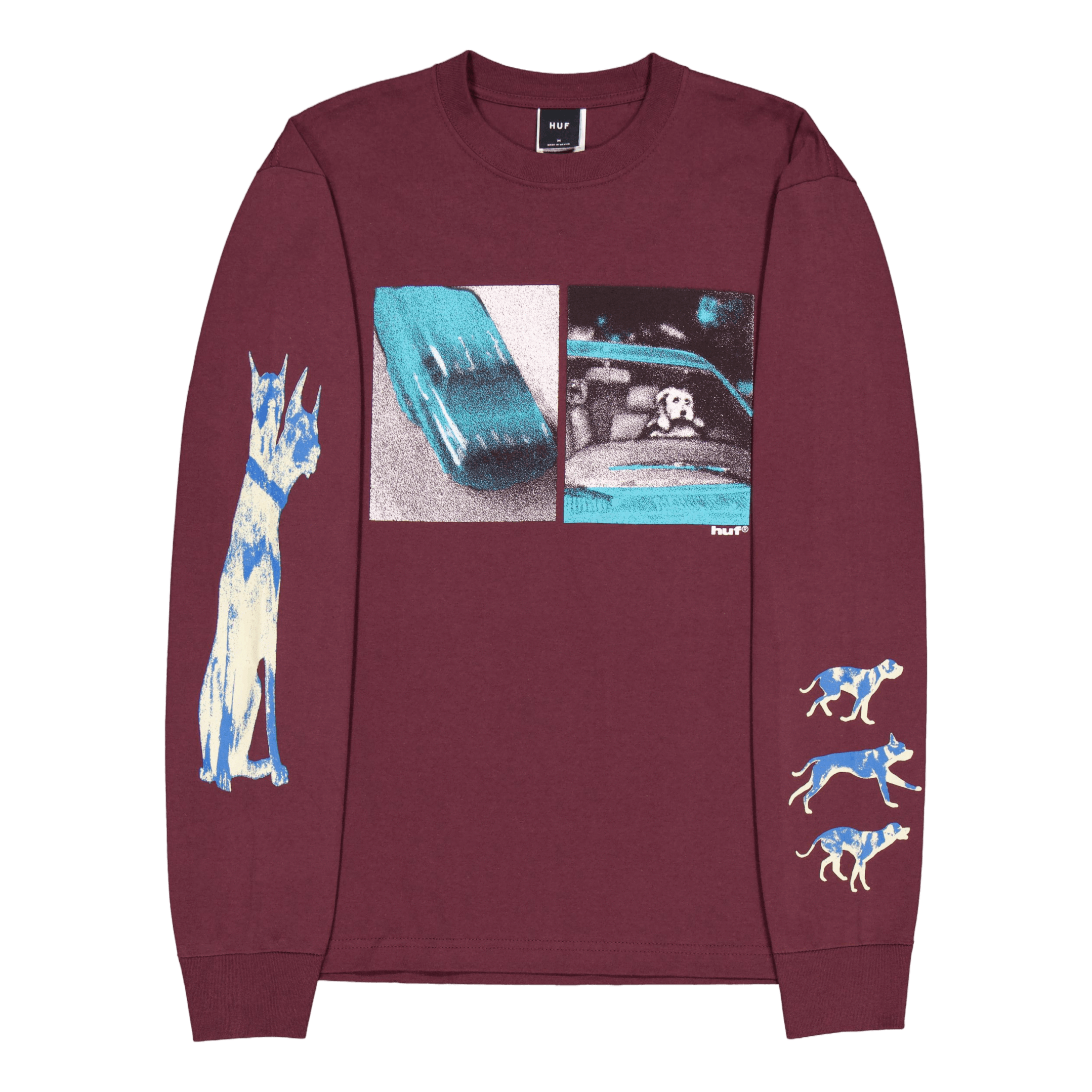 HUF Red Means Go L/s T-Shirt Eggplant