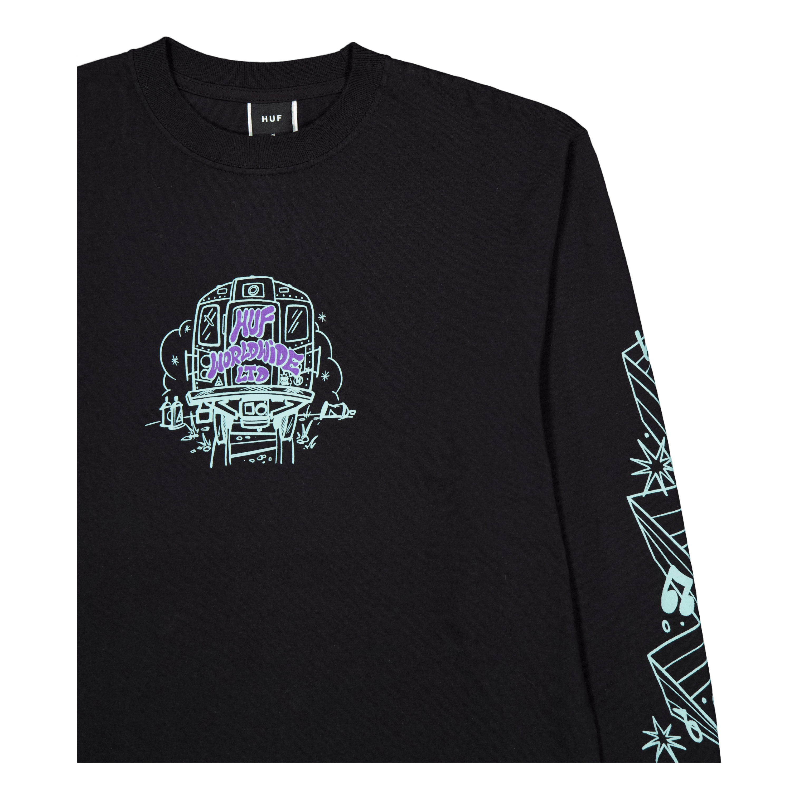 HUF Benchin' L/s T-Shirt Black