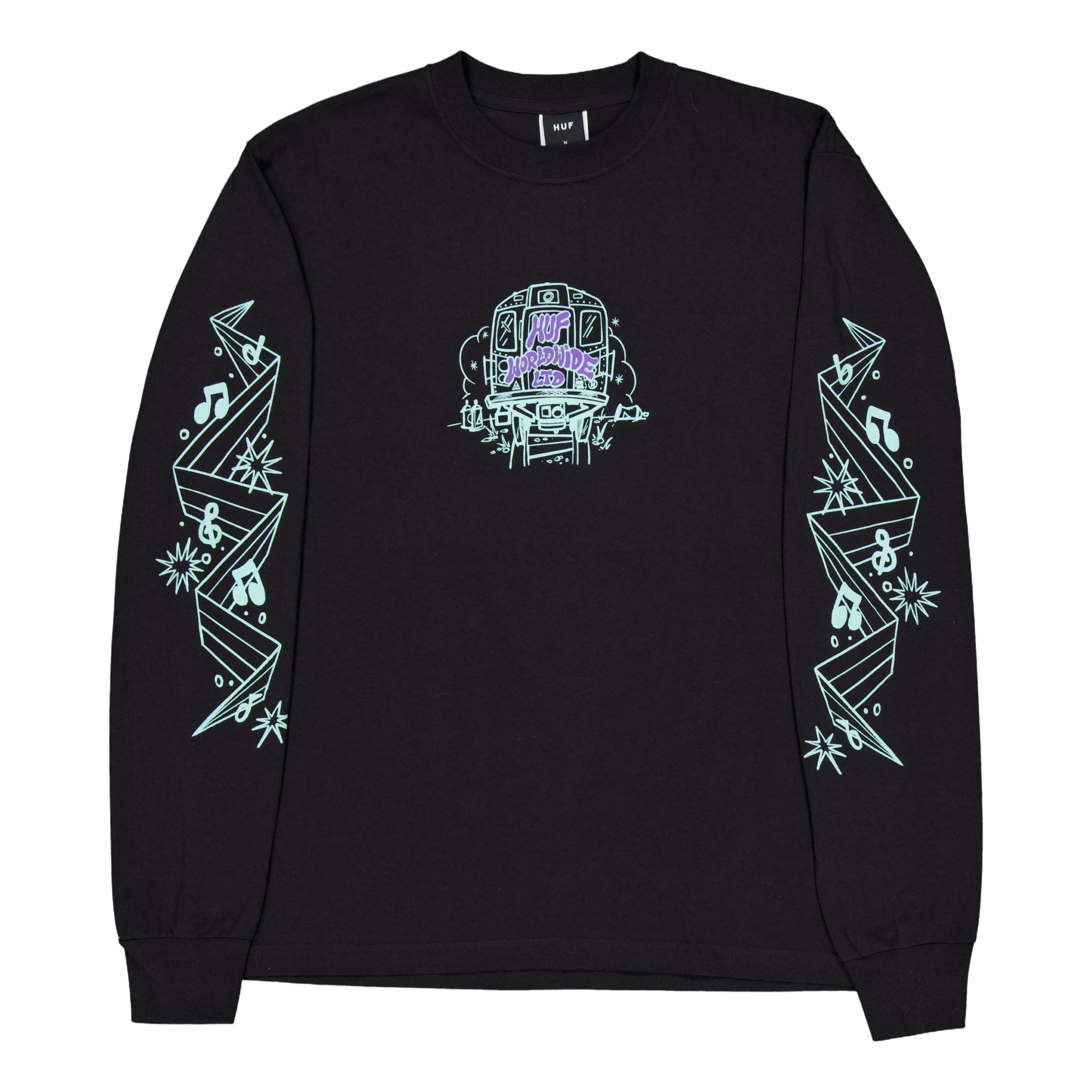 HUF Benchin' L/s T-Shirt Black