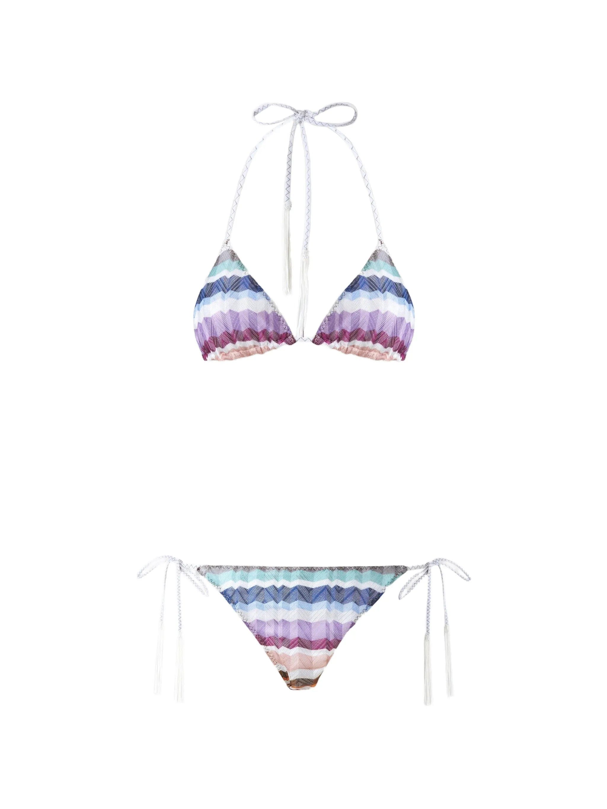 Missoni Zigzag - knit tassel - detail bikini