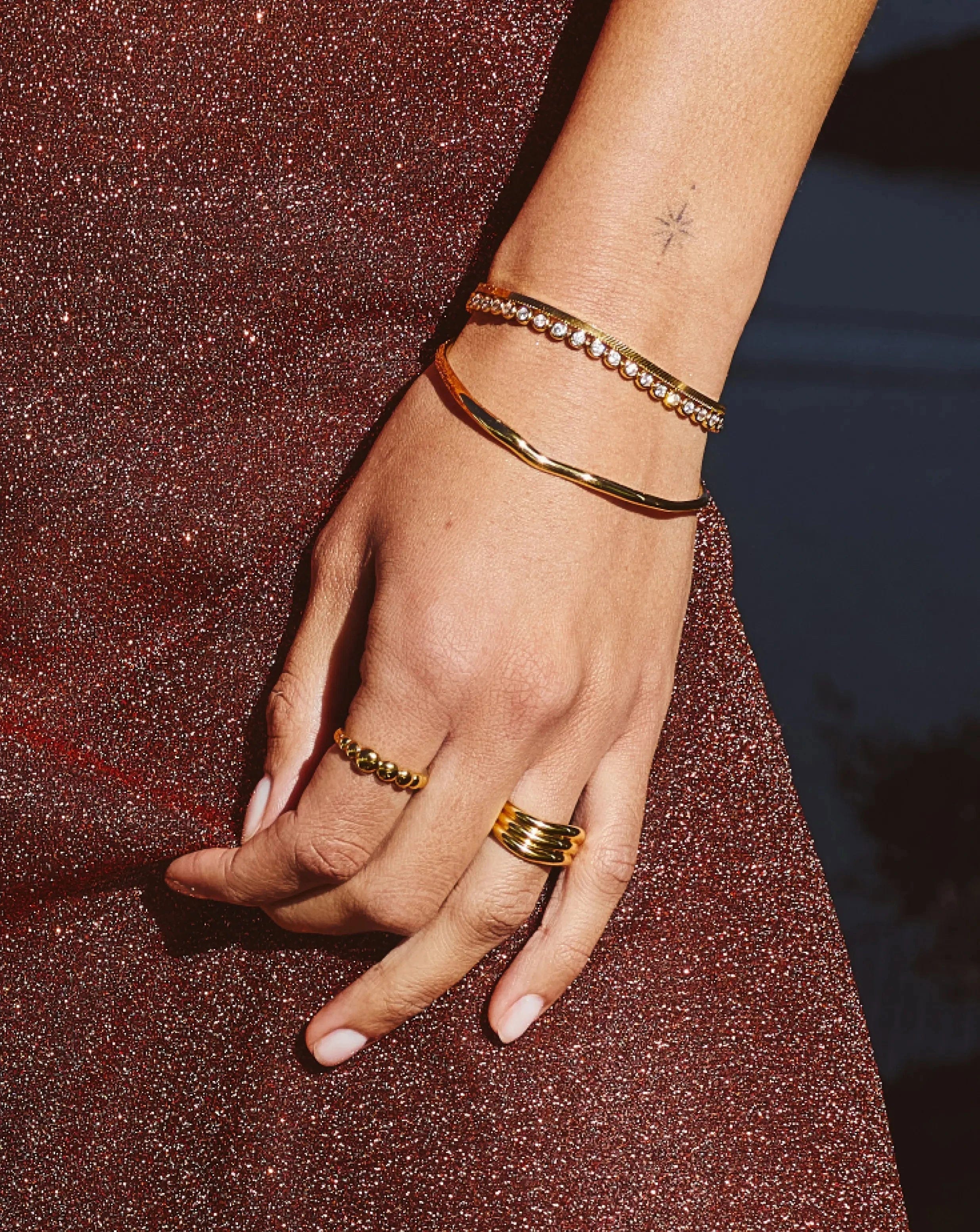 Missoma Molten Ripple Bangle | 18ct Gold Vermeil