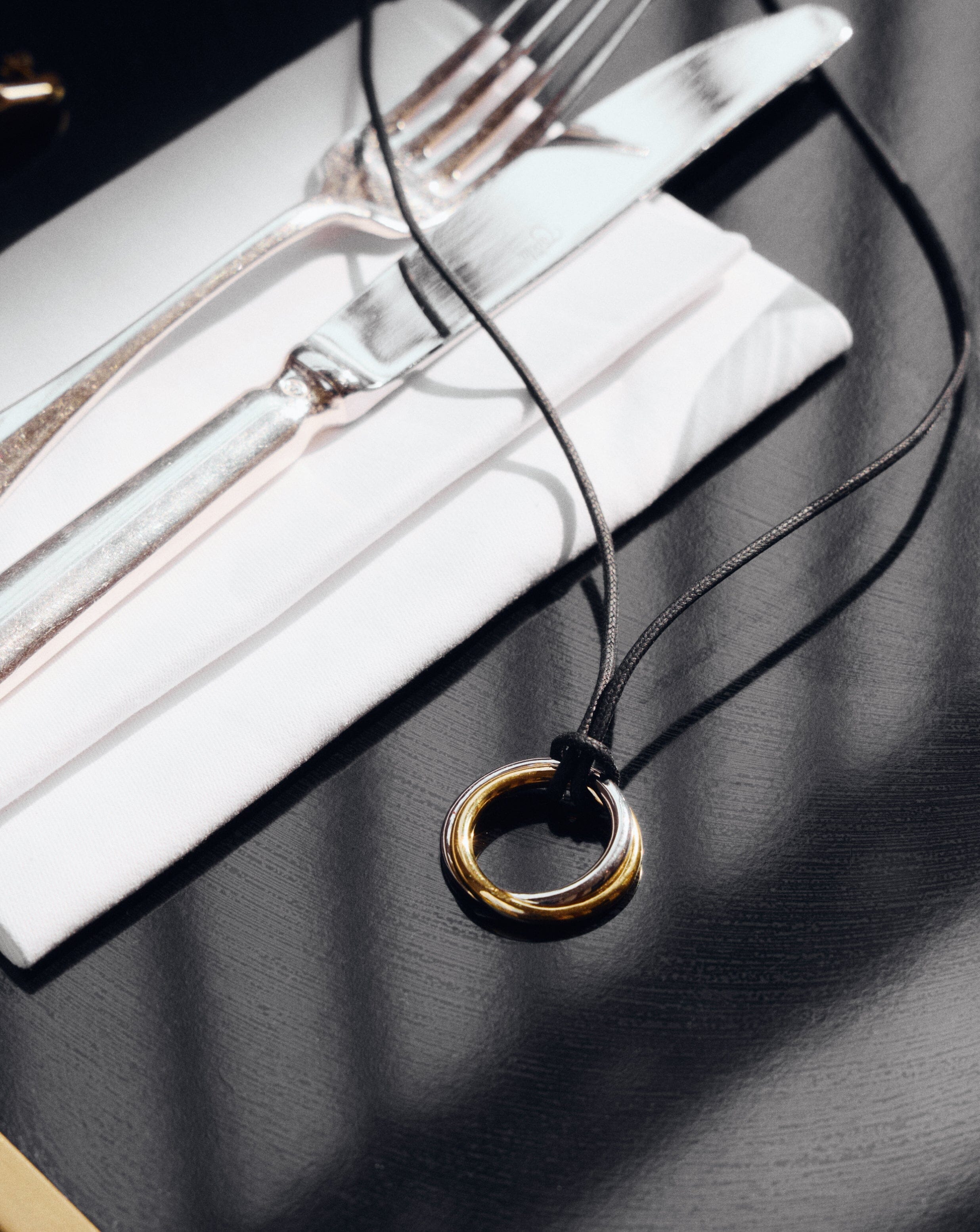 Missoma Lucy Williams Entwine Pendant Cord Necklace | Mixed Metal