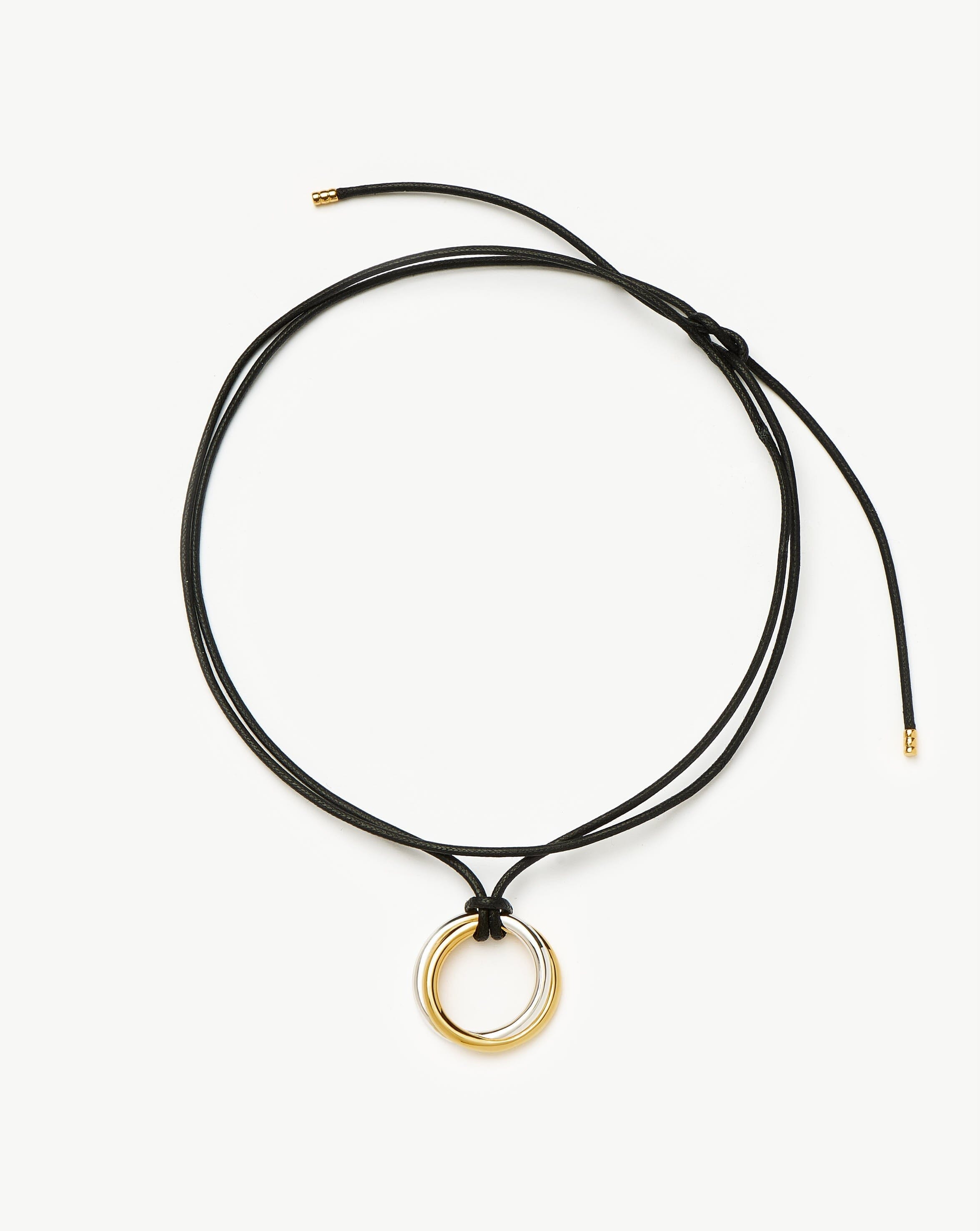 Missoma Lucy Williams Entwine Pendant Cord Necklace | Mixed Metal